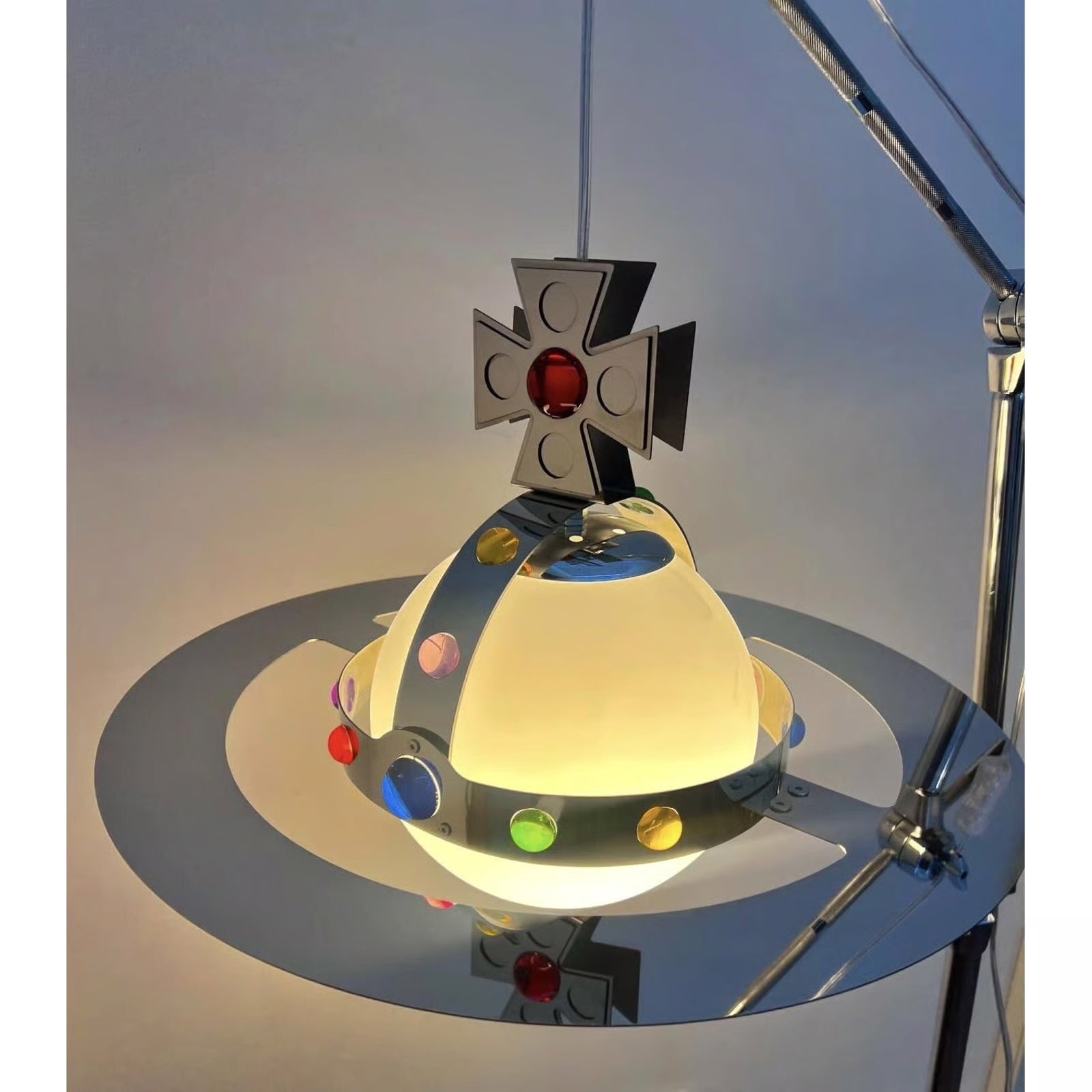 Planet Pendant Light – Stainless Steel & Glass Designer Hanging Lamp