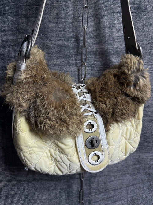 Vintage Fur Bowler Bag