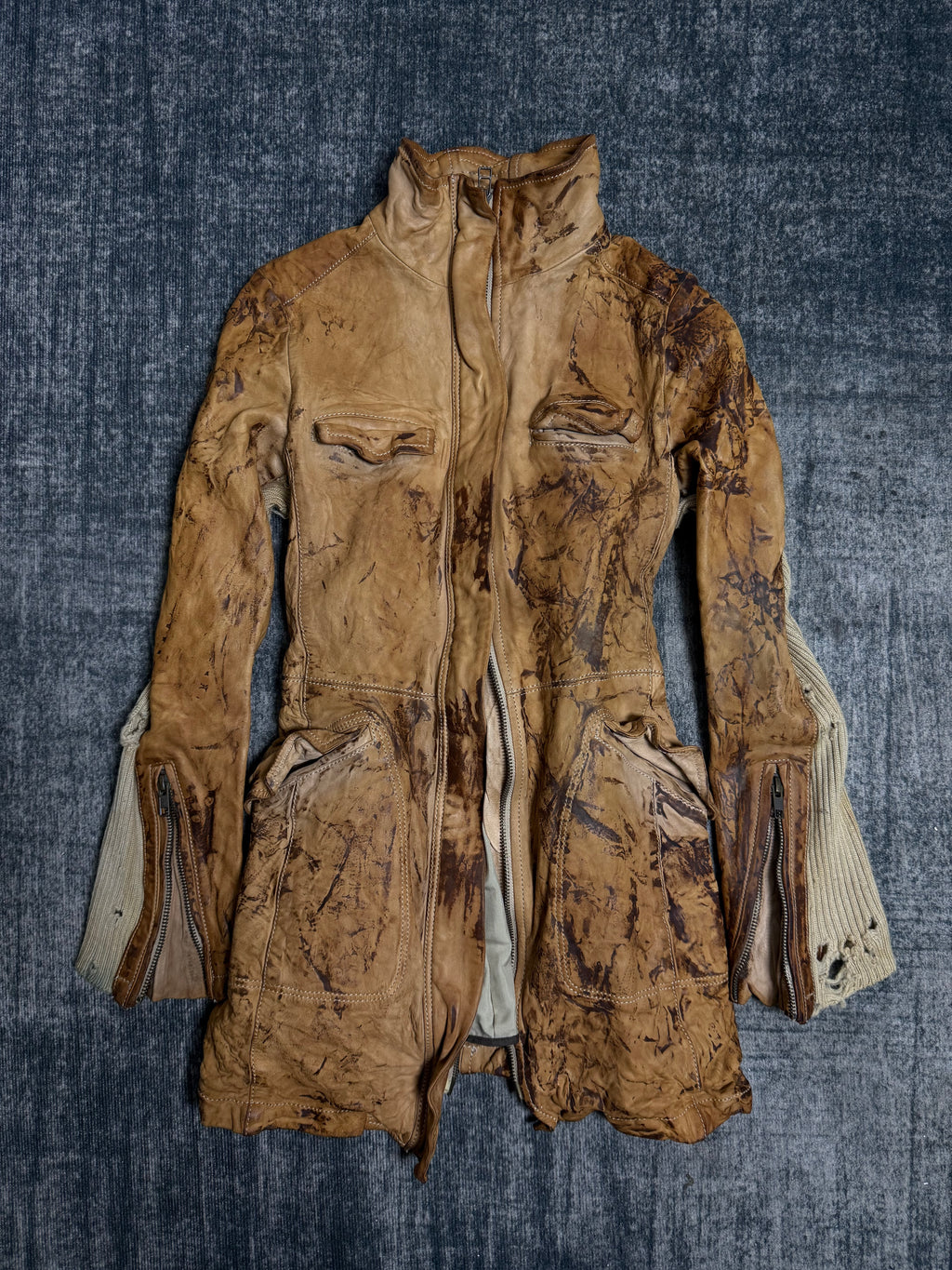 ༒vtg leather jacket ༒