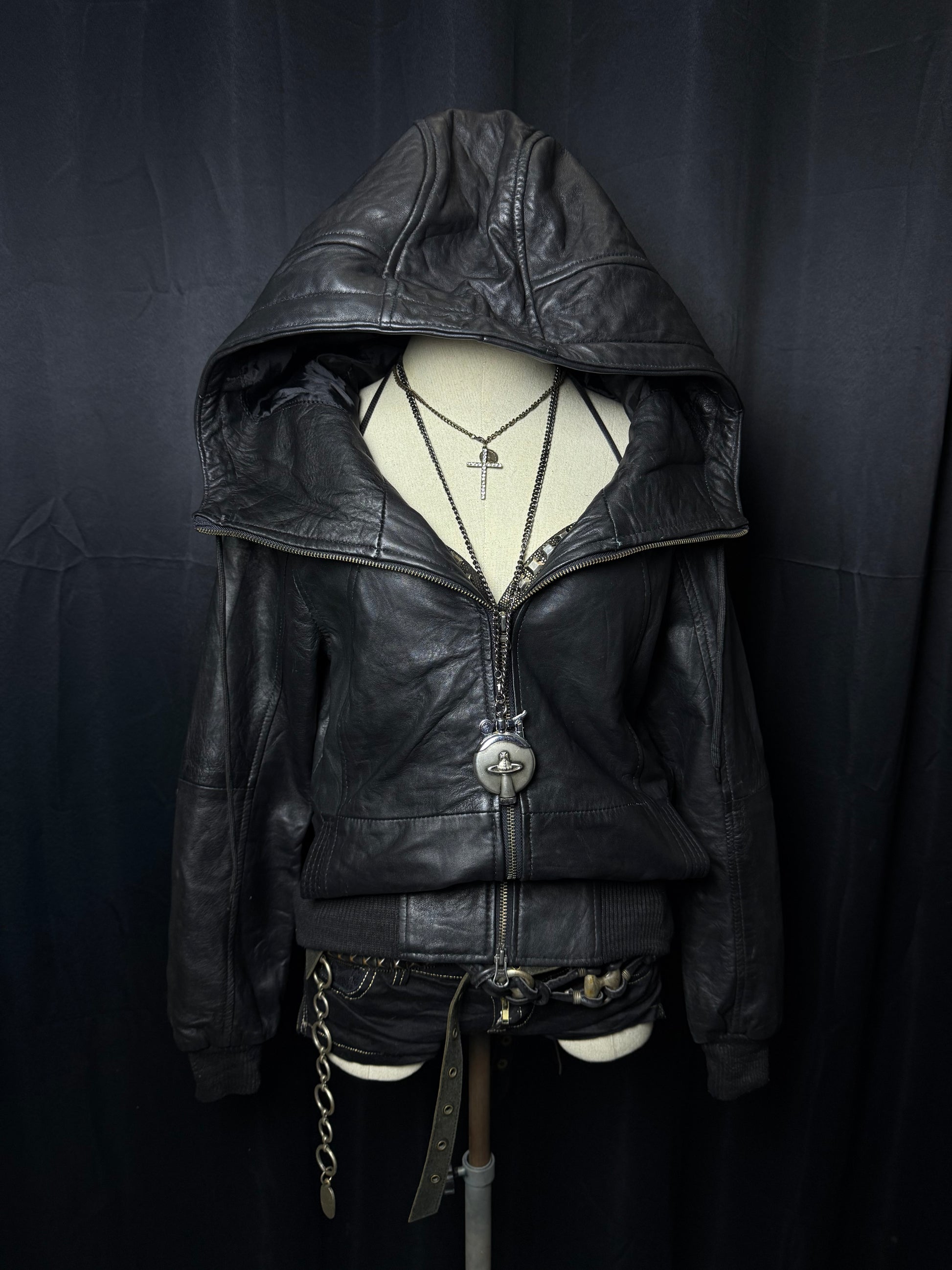 B2V-RICH HESRTS LEATHER JACKET ༒