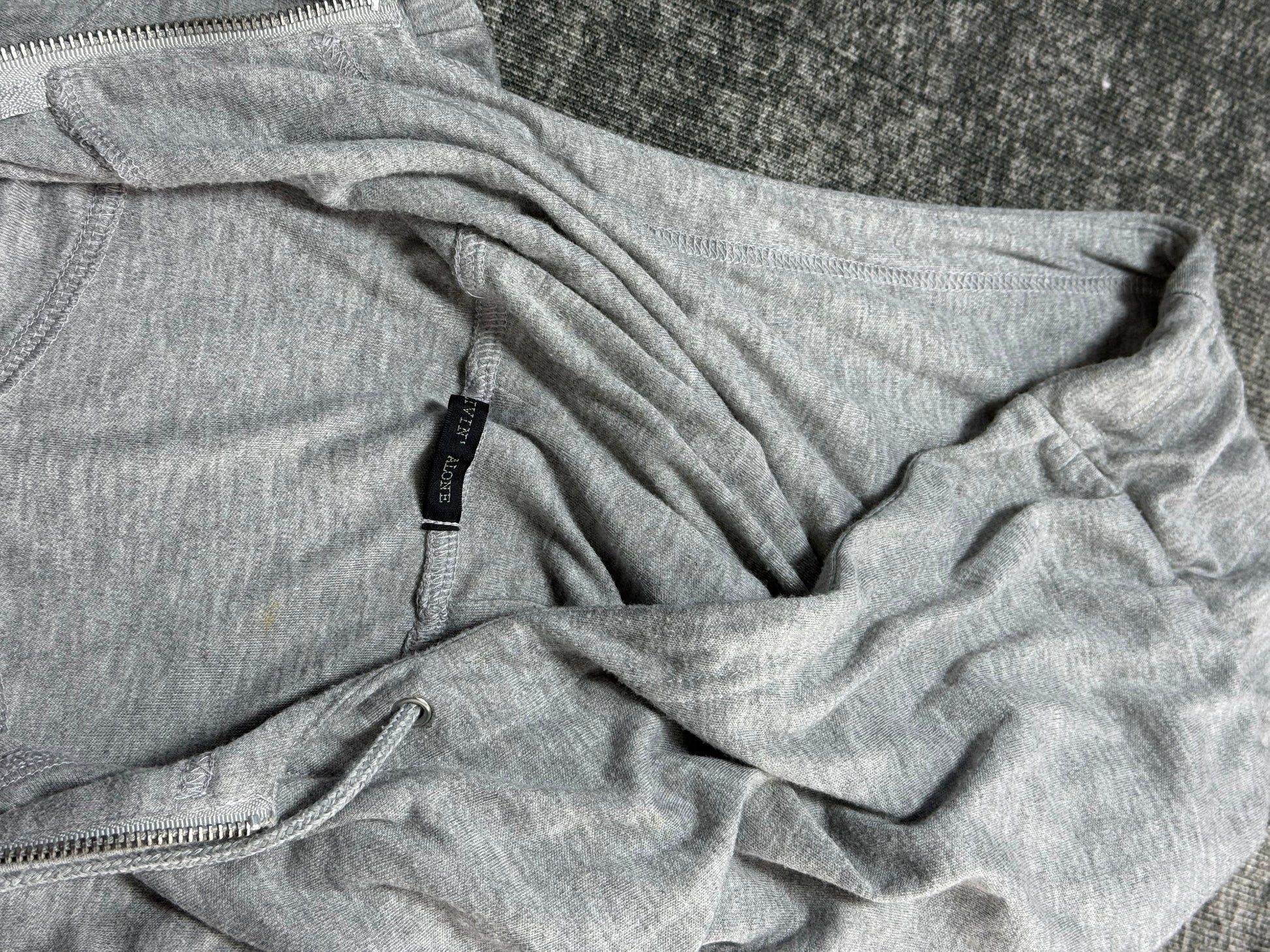 LIVIN ALONE GRAY HOODIE ༒
