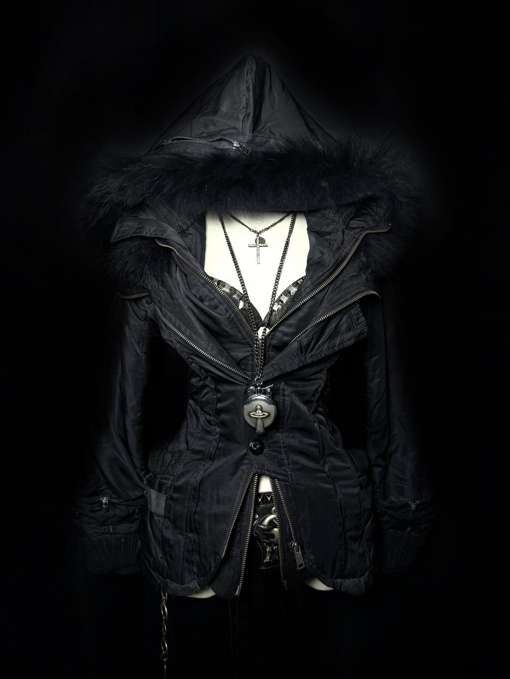 B2V-MAISON GLIFY 4ZIPPER JACKET༒ 
* Rare *