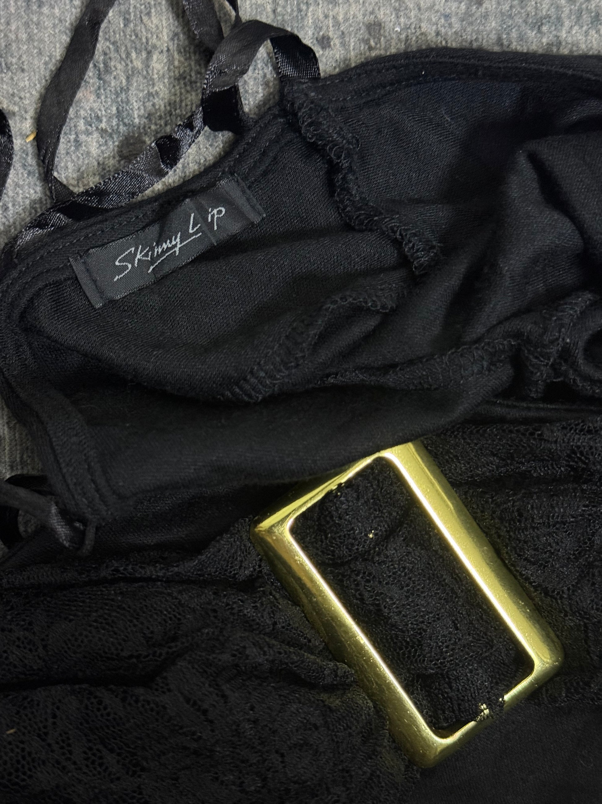 ༒Skinny-Lip mini dress༒