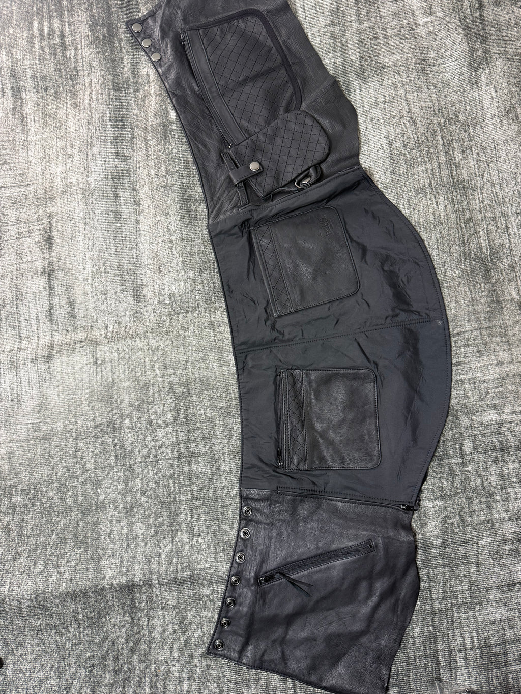 MINI BLACK LEATHER SKIRT༒