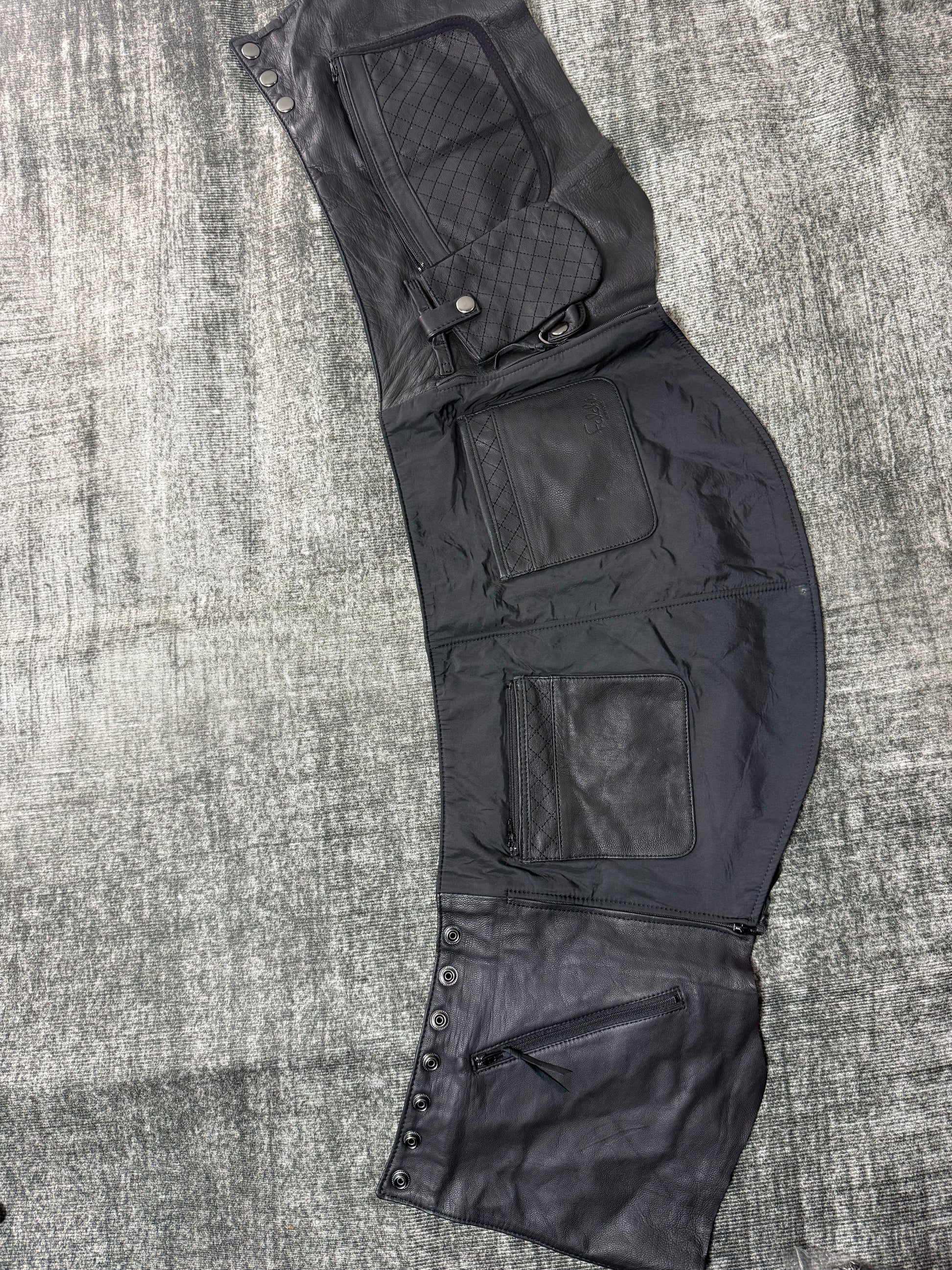 MINI BLACK LEATHER SKIRT༒