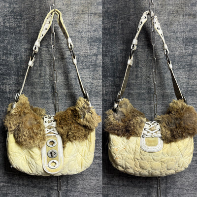 Vintage Fur Bowler Bag