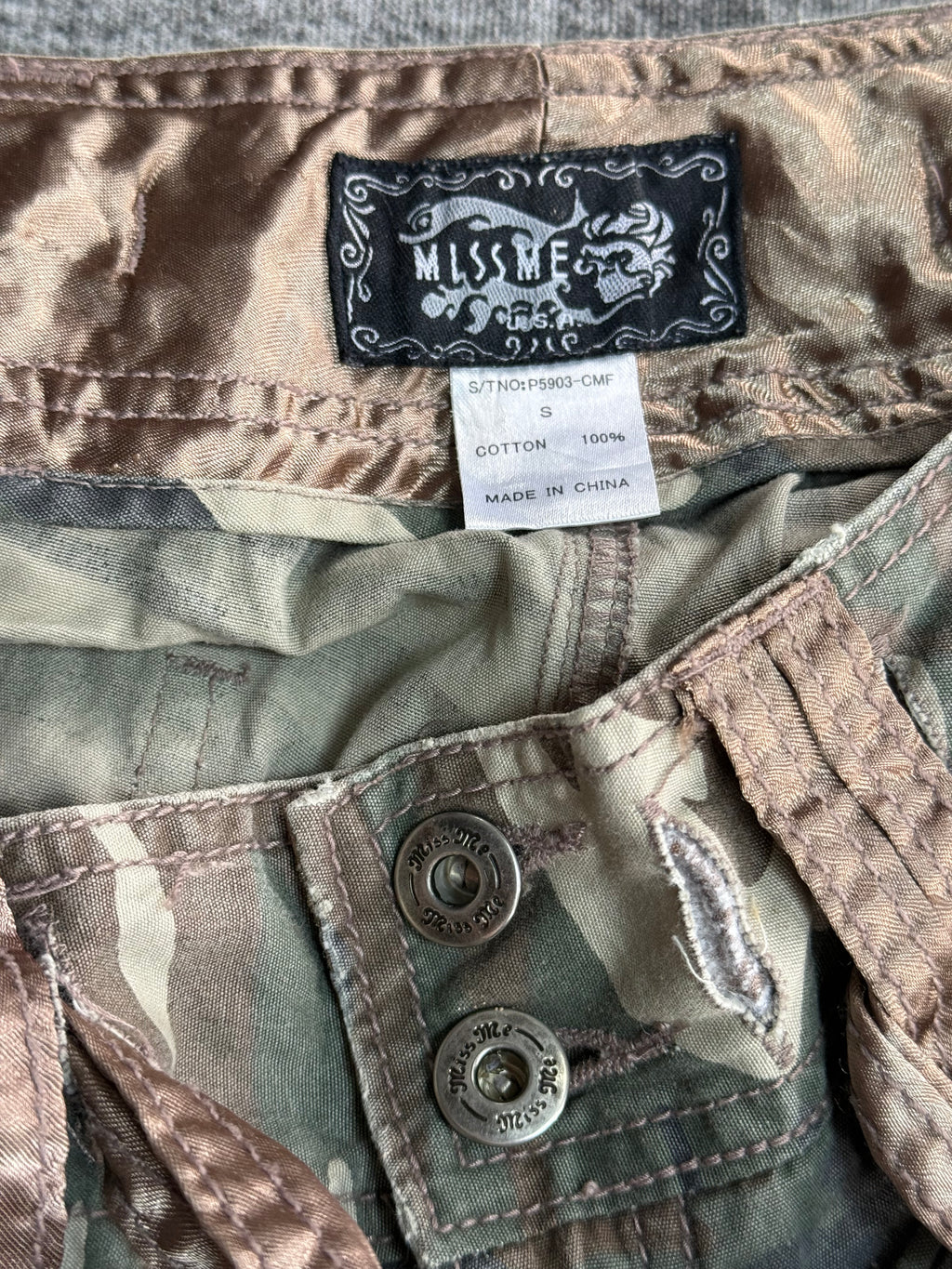 MISS ME CAMO CARGO PANT ༒