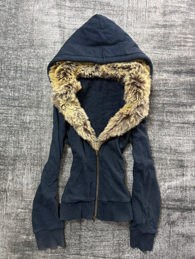 SKY BOMBER FUR HOODIE ༒