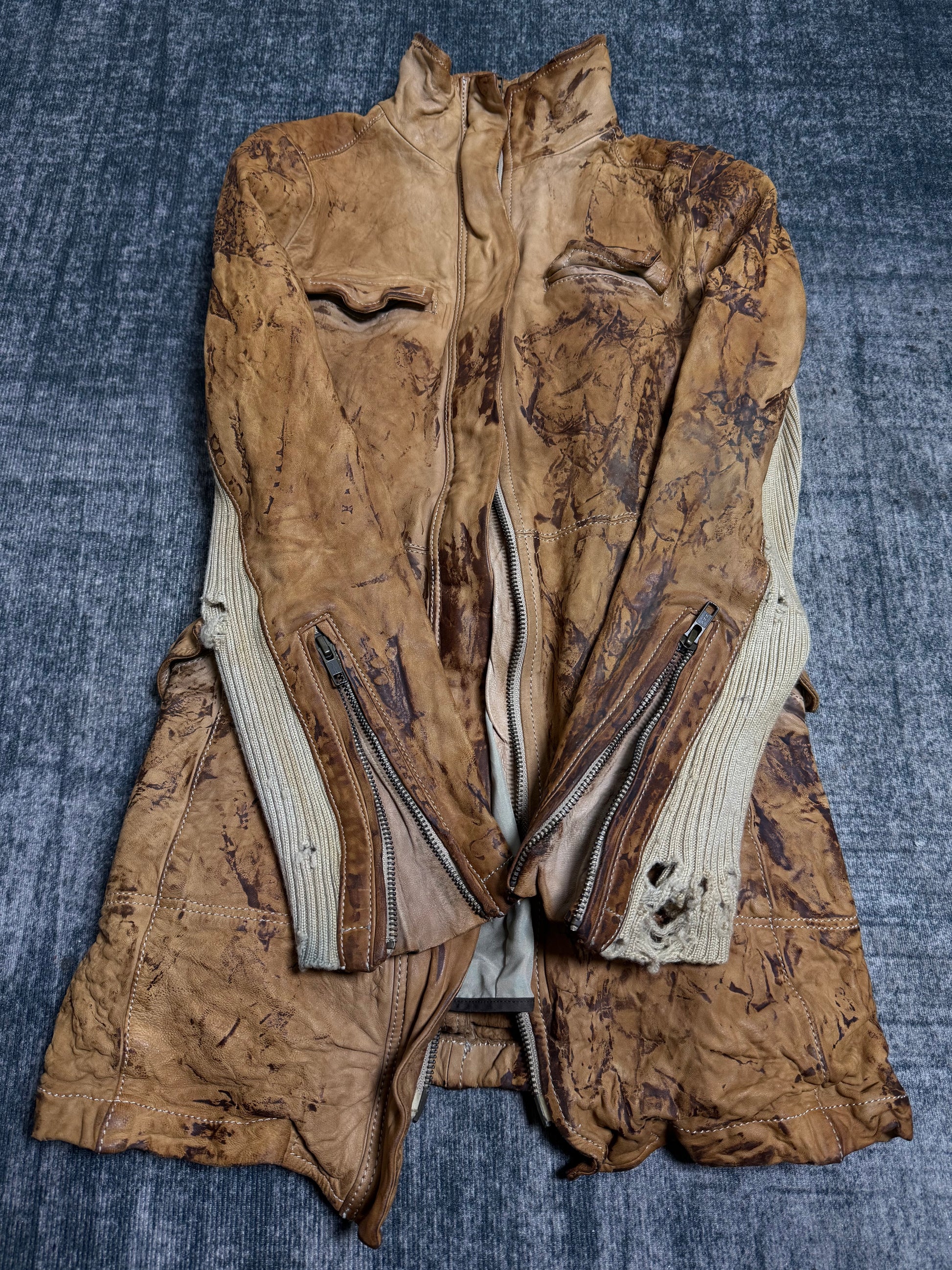 ༒vtg leather jacket ༒