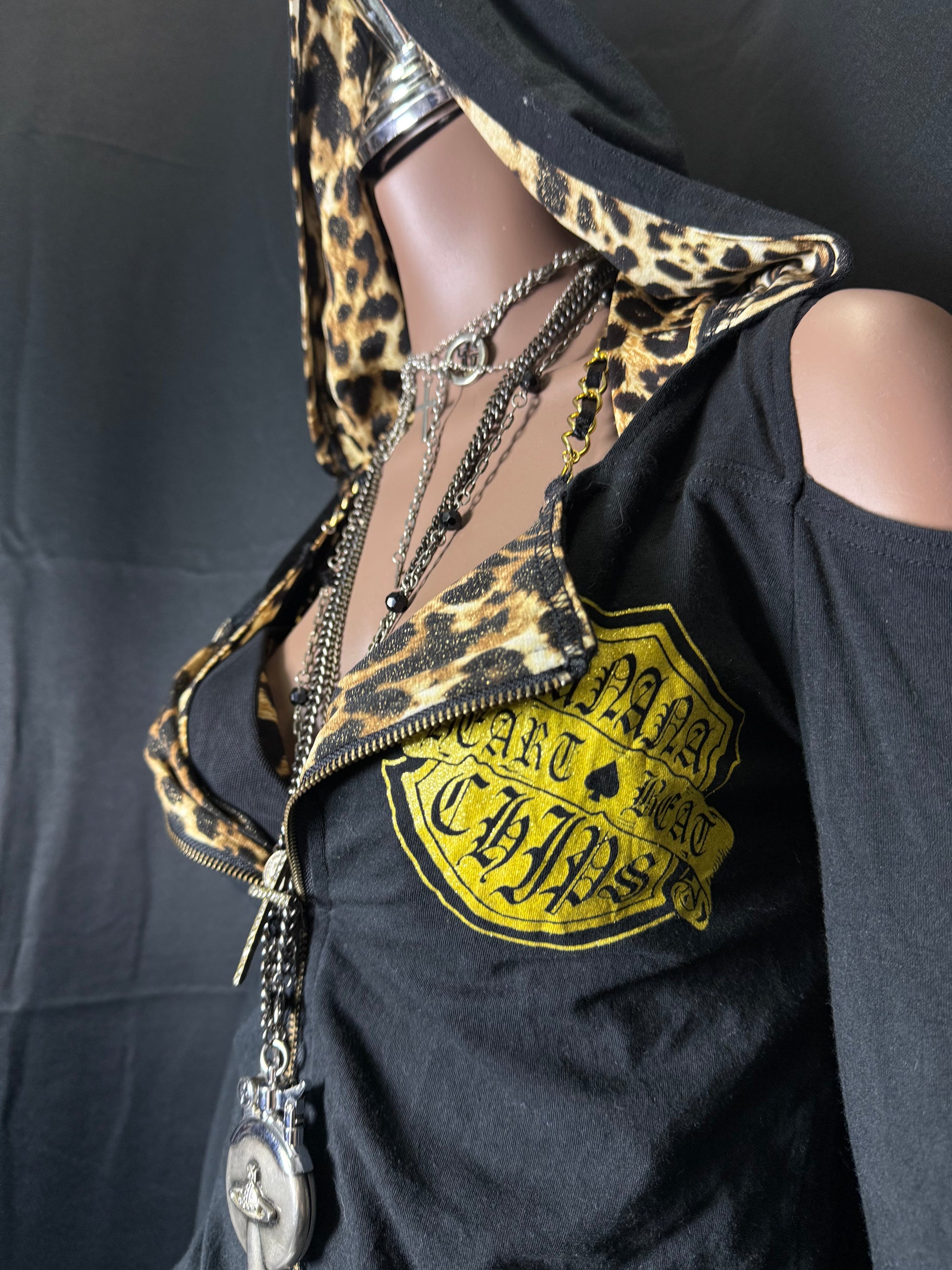 ༒leopard hoodie ༒