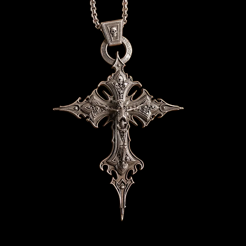 'Die Last' Metal Cross Pendant