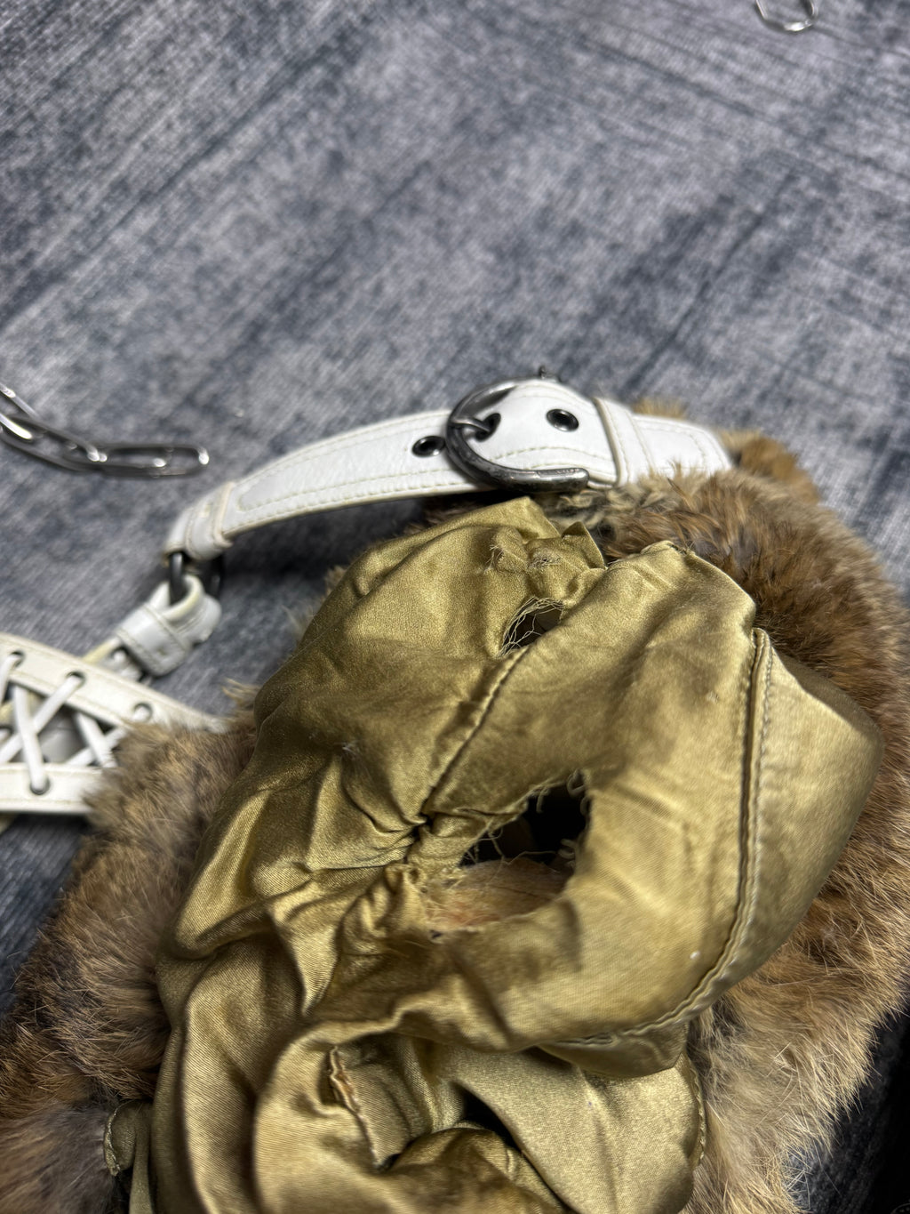 Vintage Fur Bowler Bag