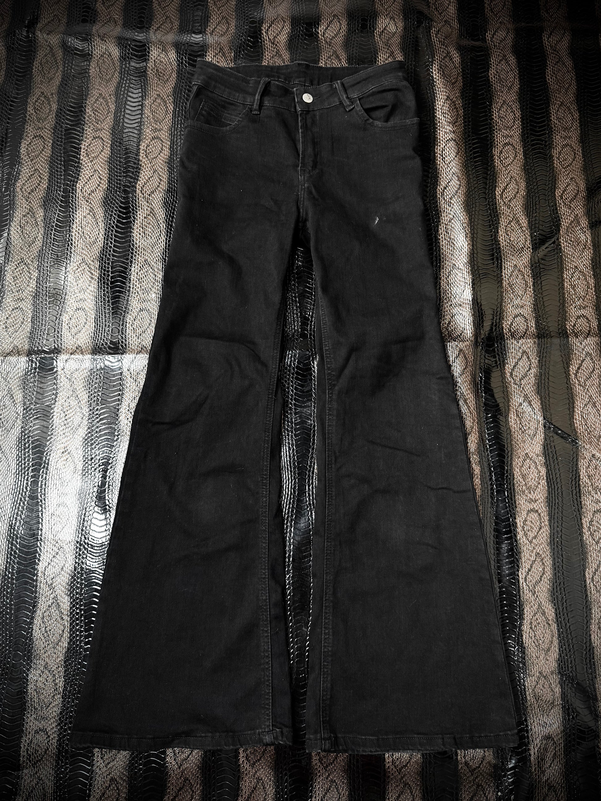 B2V BLACK FLARE JEANS 01༒