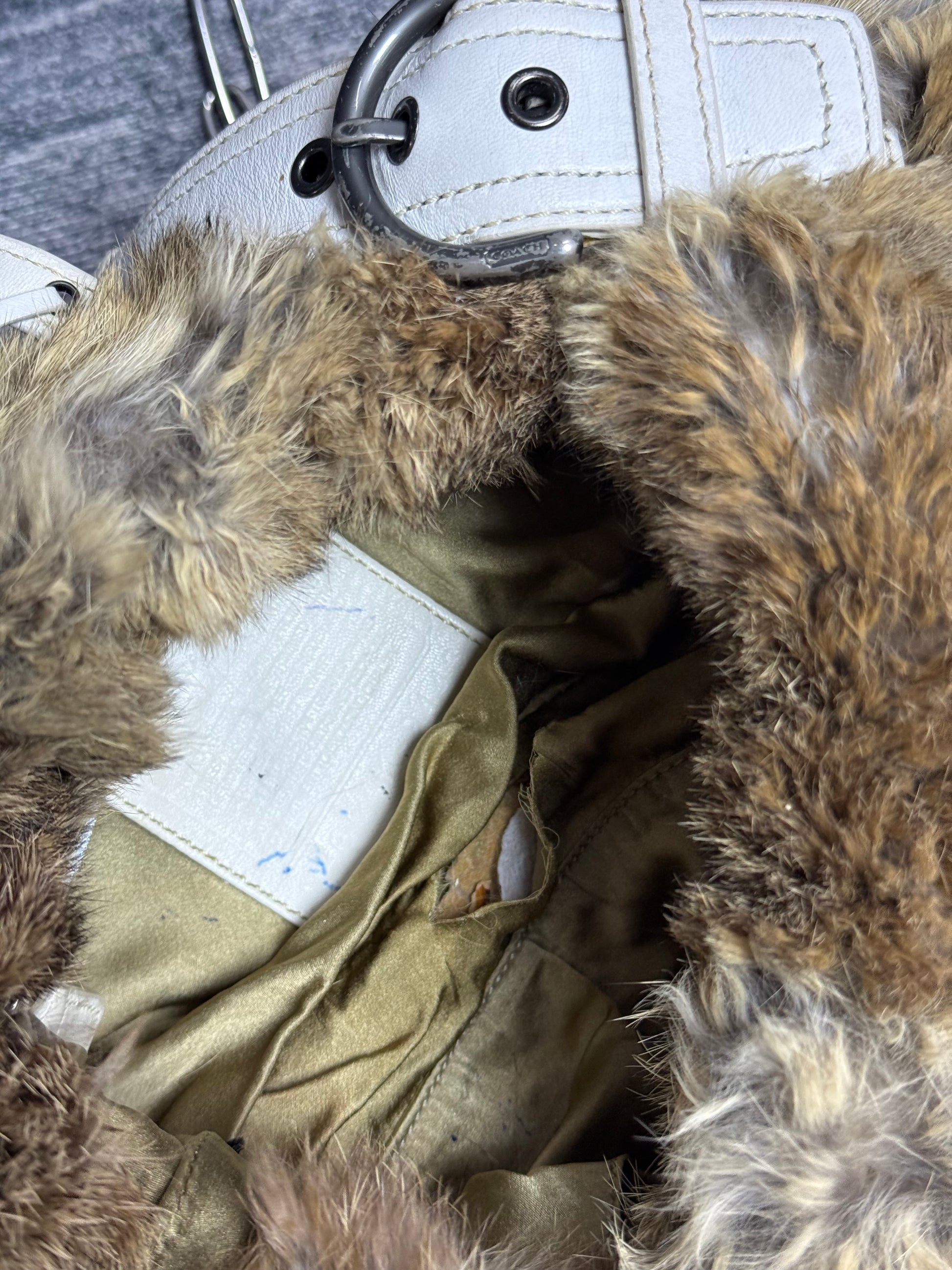 Vintage Fur Bowler Bag