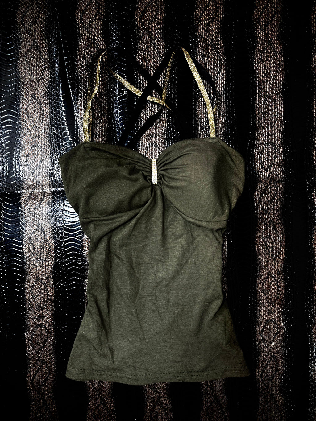 B2V G GLITTER TANK TOP  ༒