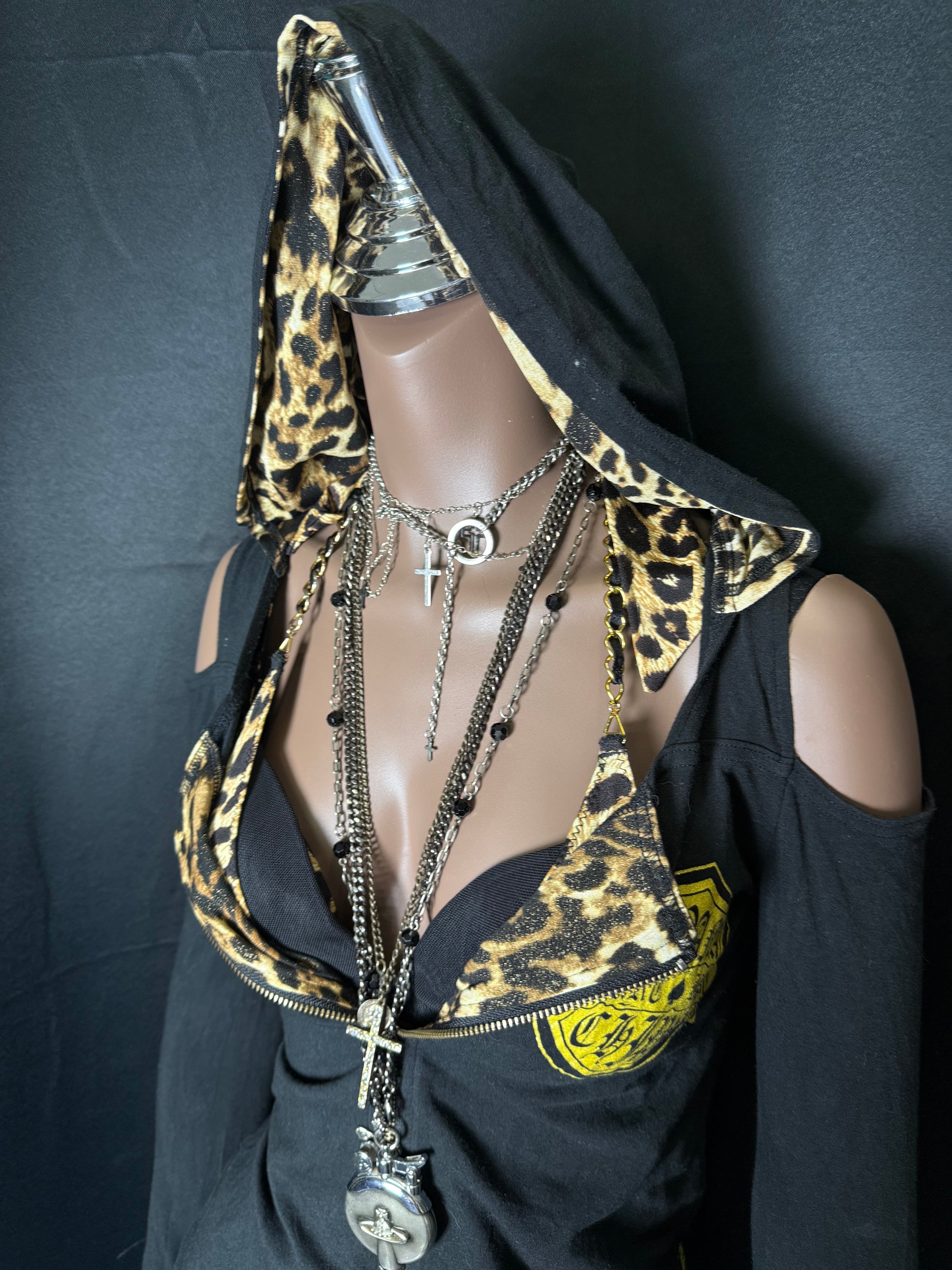 ༒leopard hoodie ༒