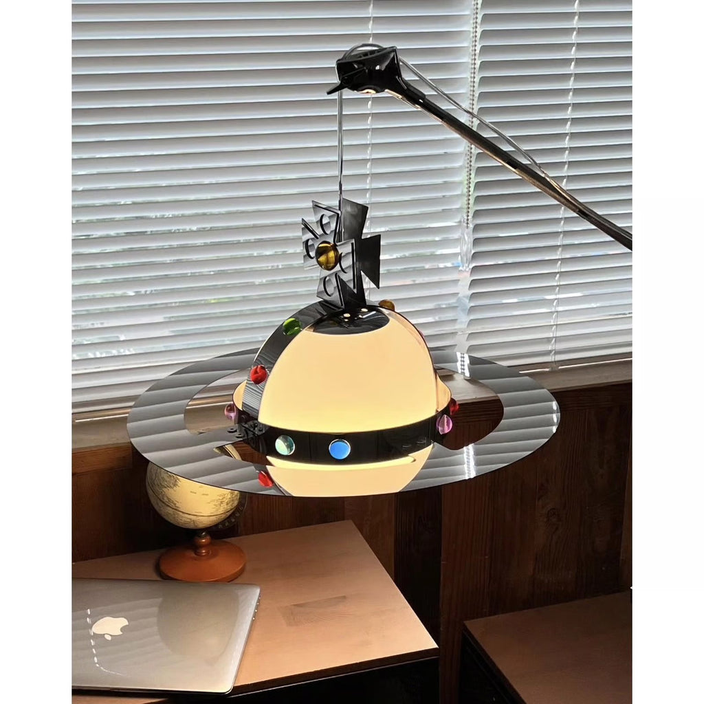Planet Pendant Light – Stainless Steel & Glass Designer Hanging Lamp