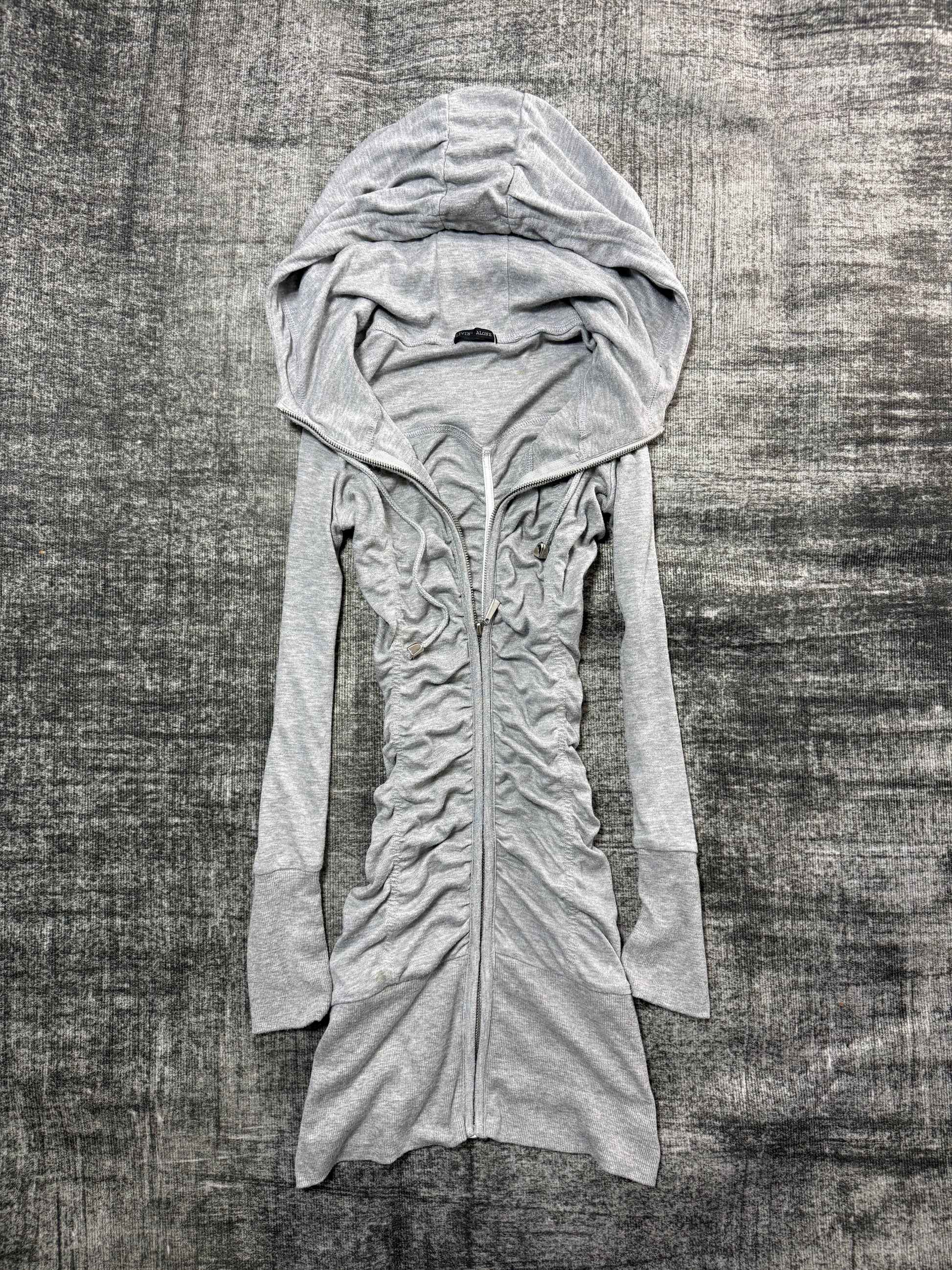 LIVIN ALONE GRAY HOODIE ༒