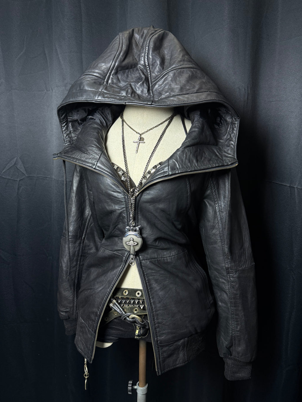 B2V-RICH HESRTS LEATHER JACKET ༒
