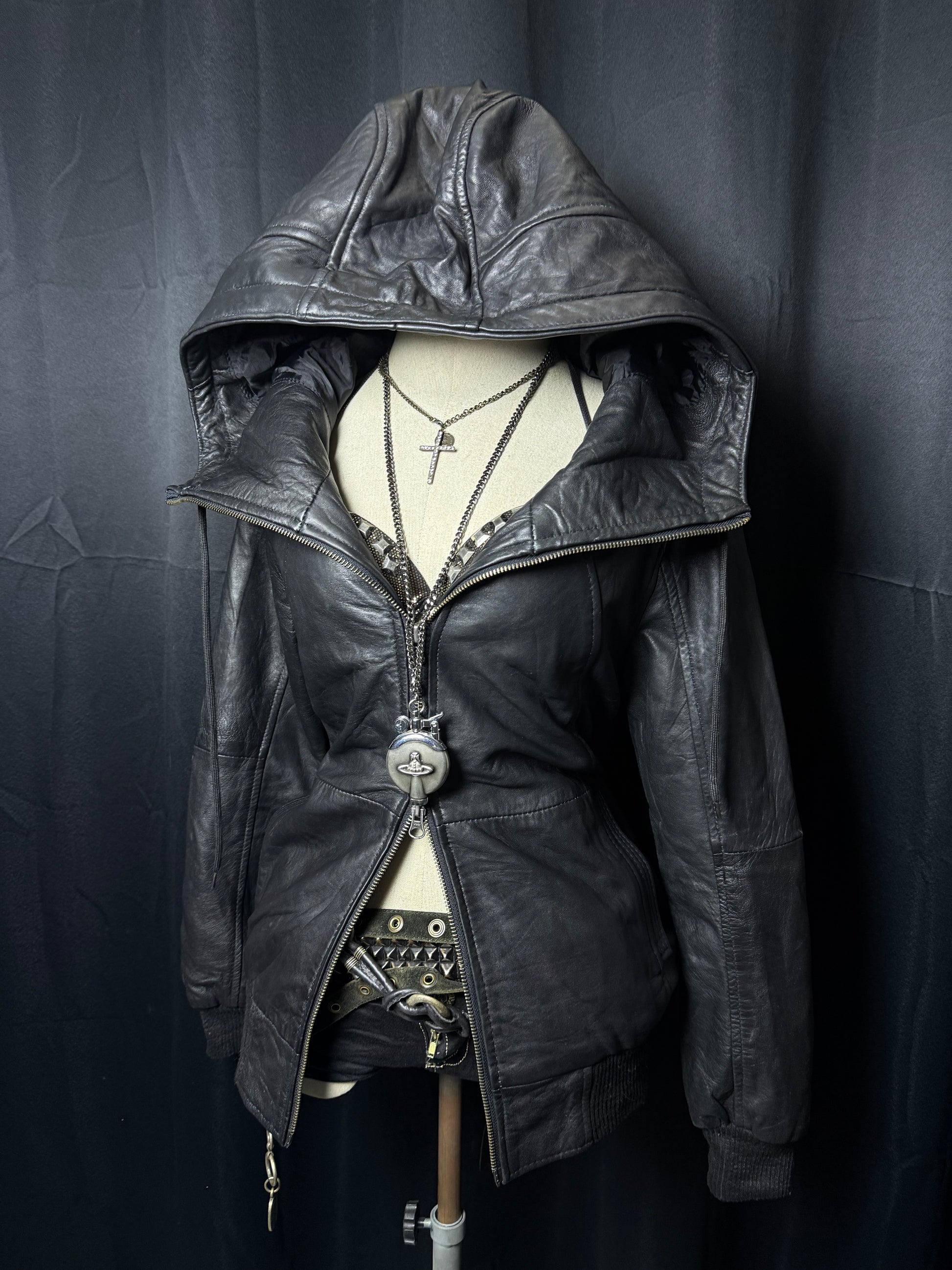 B2V-RICH HESRTS LEATHER JACKET ༒