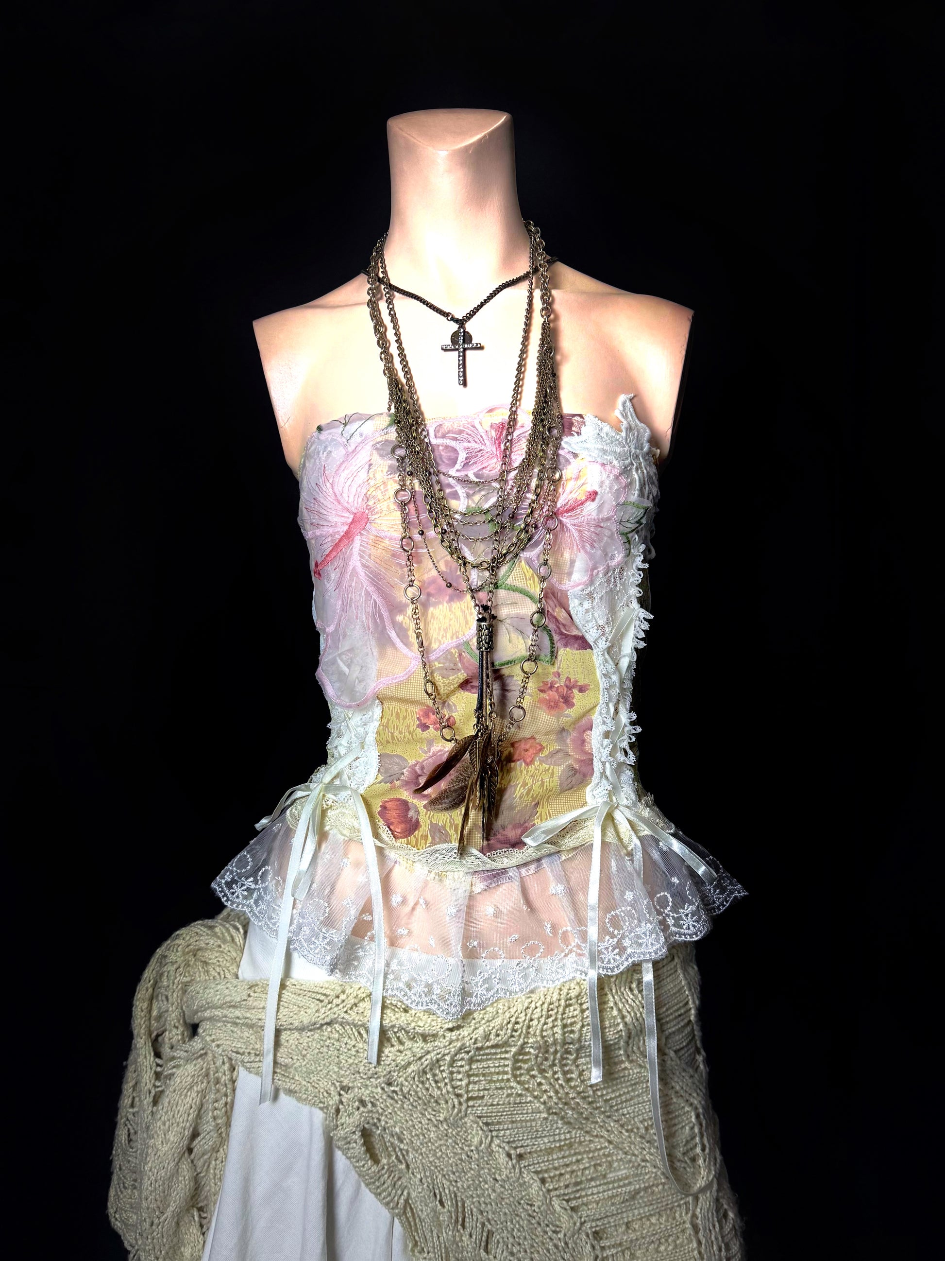 ༒Blooming flower corset༒