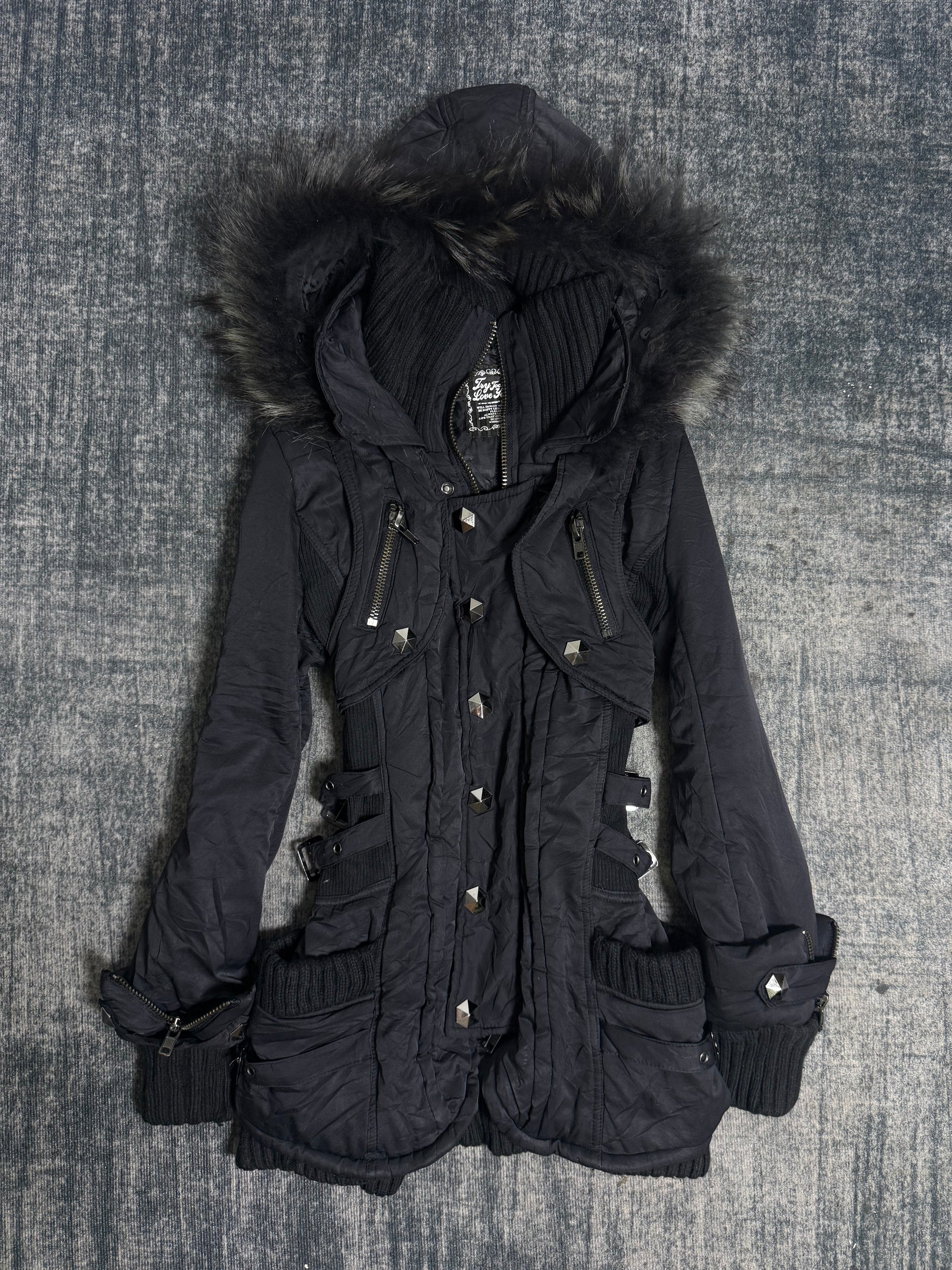 ༒Black Fur Jacket༒