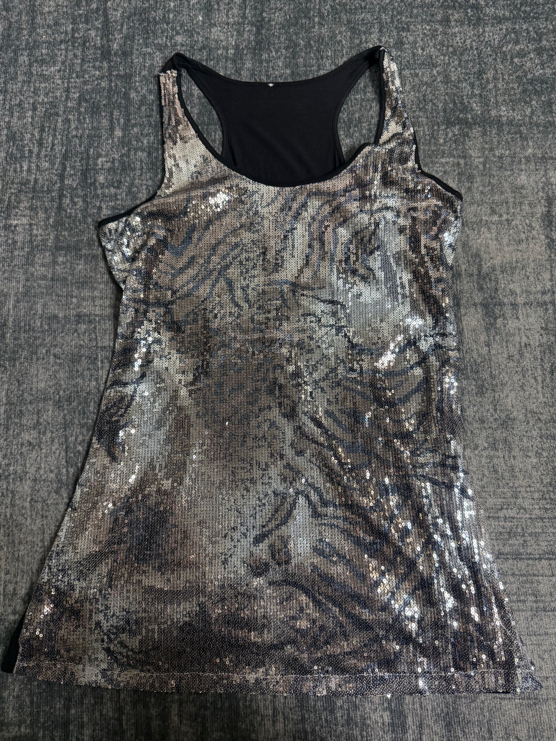 B2V-LEOPARD GLITTER TANK-TOP༒