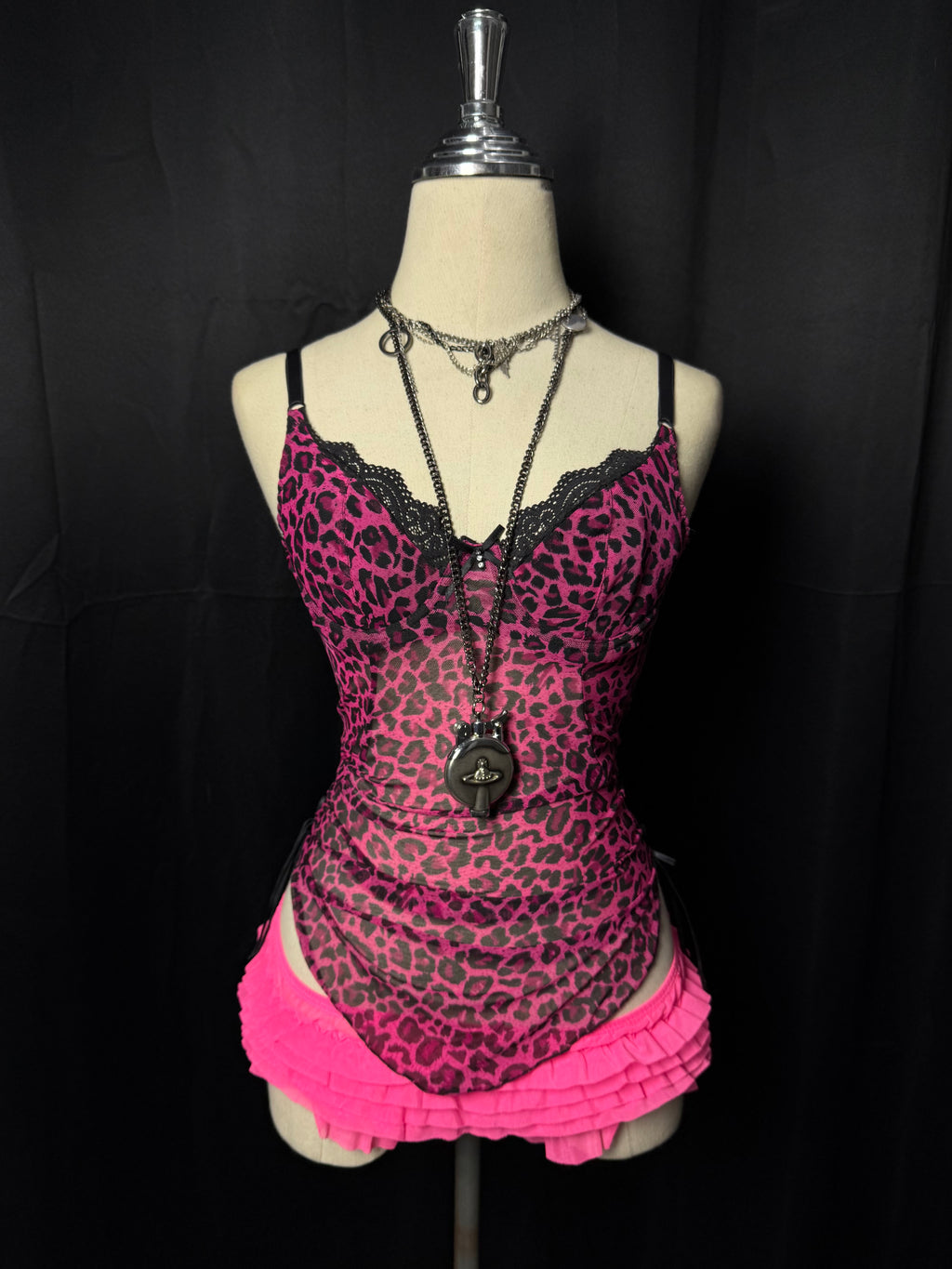༒Pink Leopard Tank Top ༒