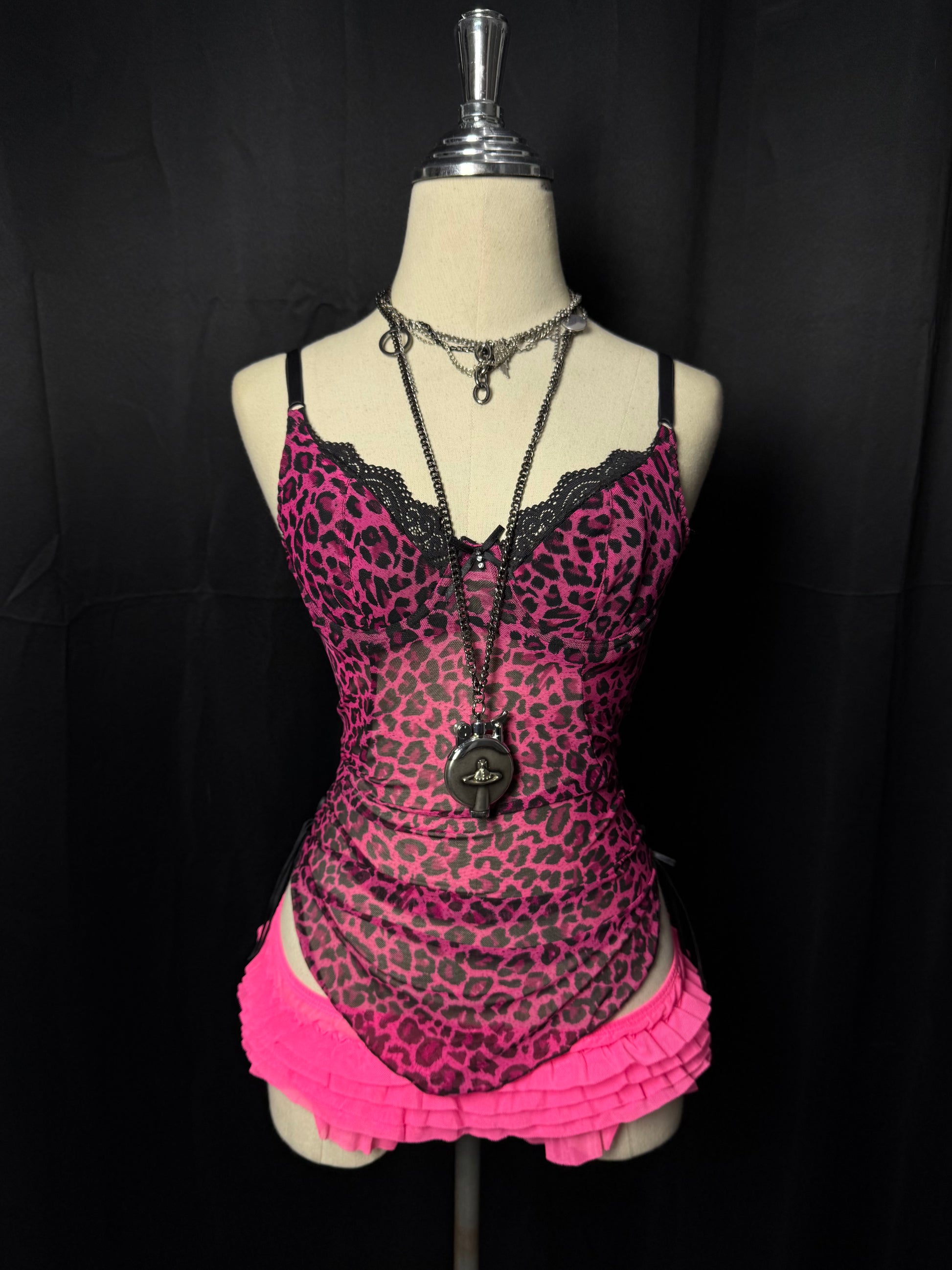 ༒Pink Leopard Tank Top ༒