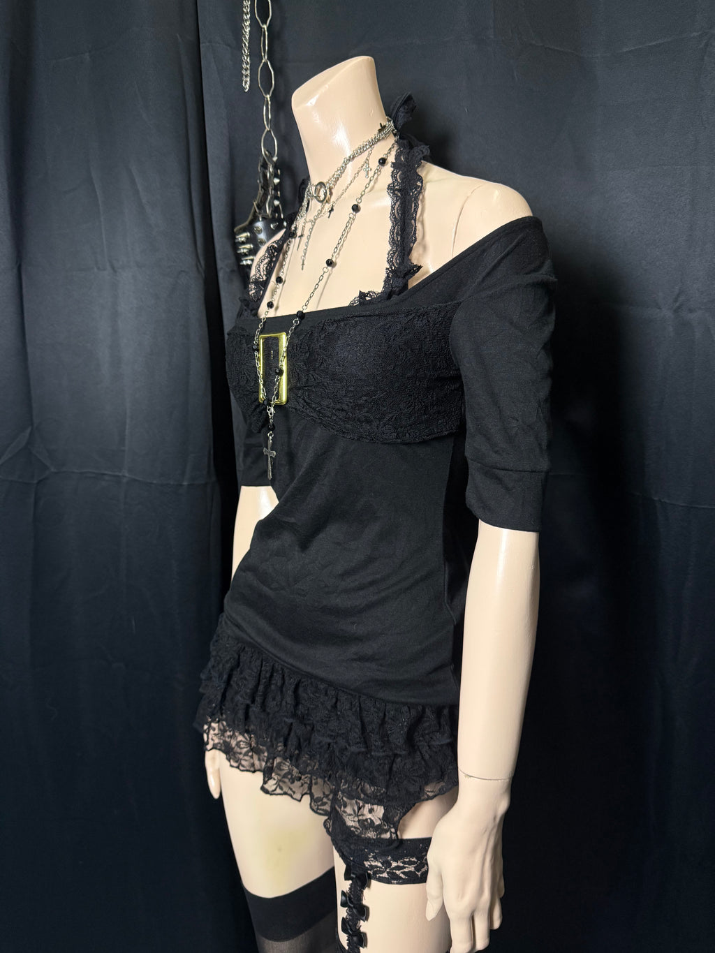 ༒Skinny-Lip mini dress༒