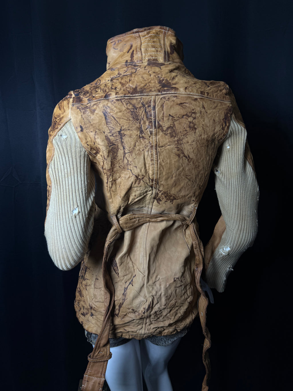 ༒vtg leather jacket ༒