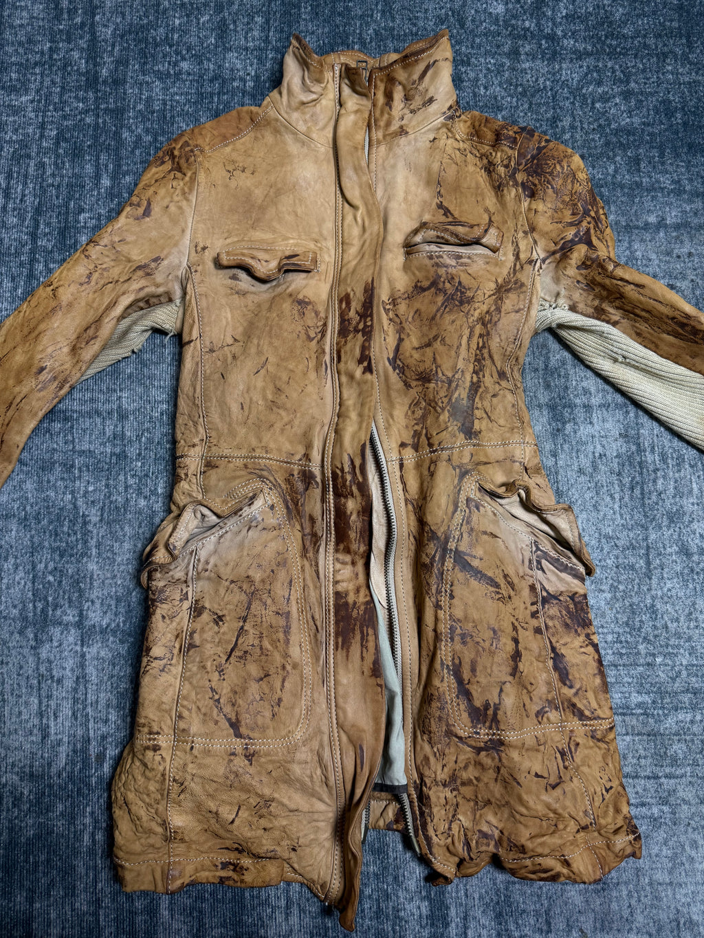 ༒vtg leather jacket ༒