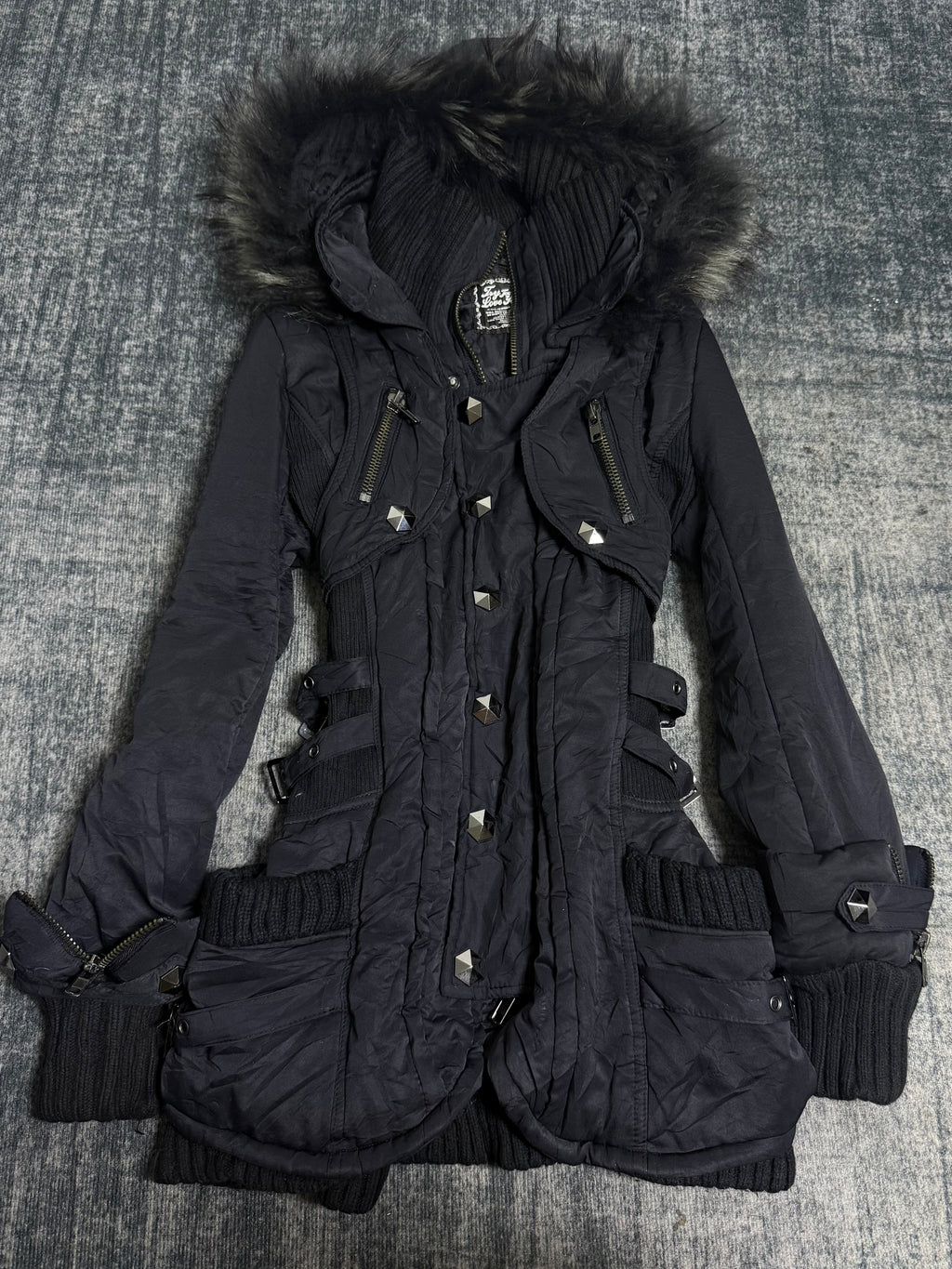 ༒Black Fur Jacket༒