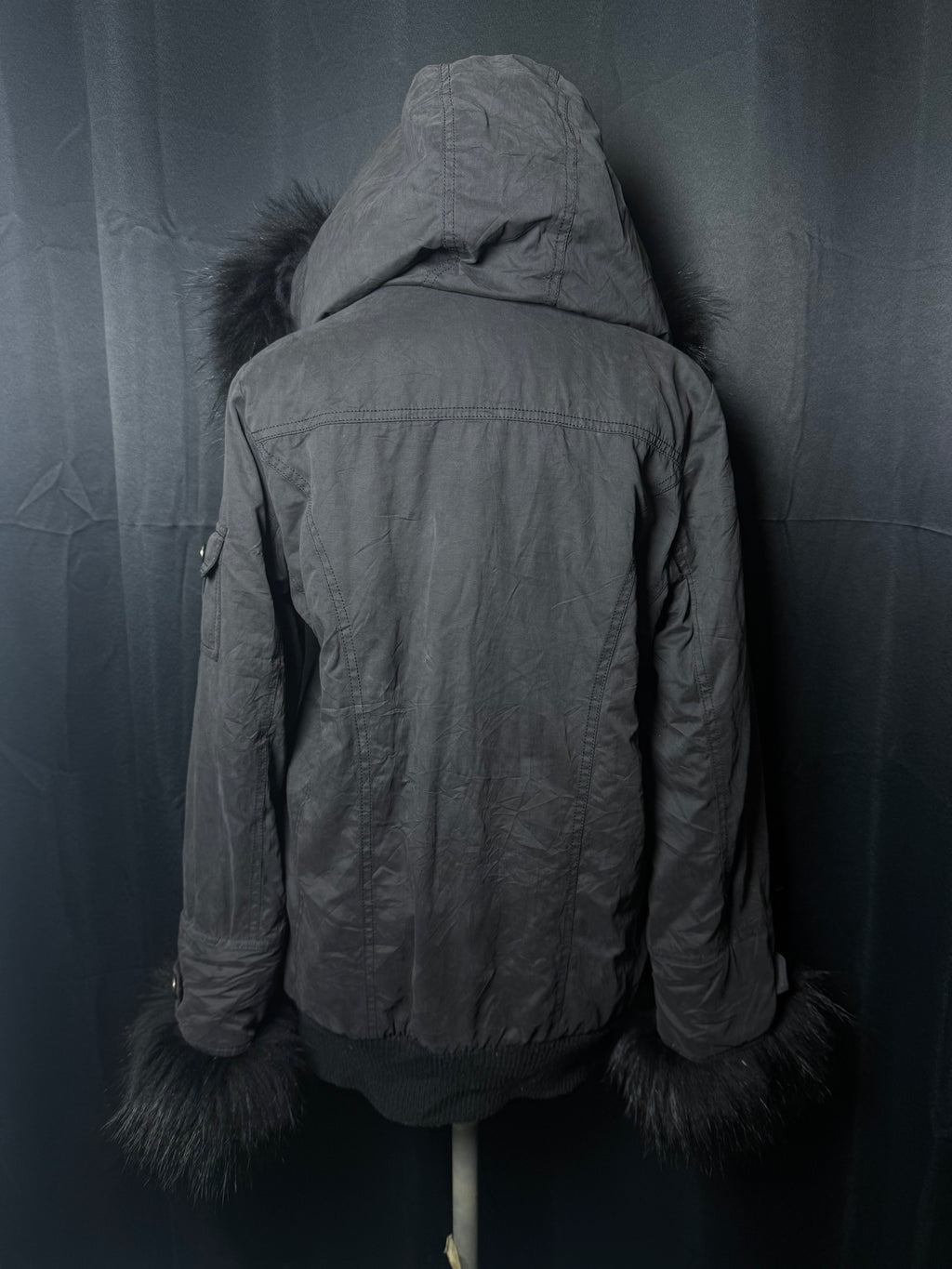 ༒Black Fur Hoodie༒
