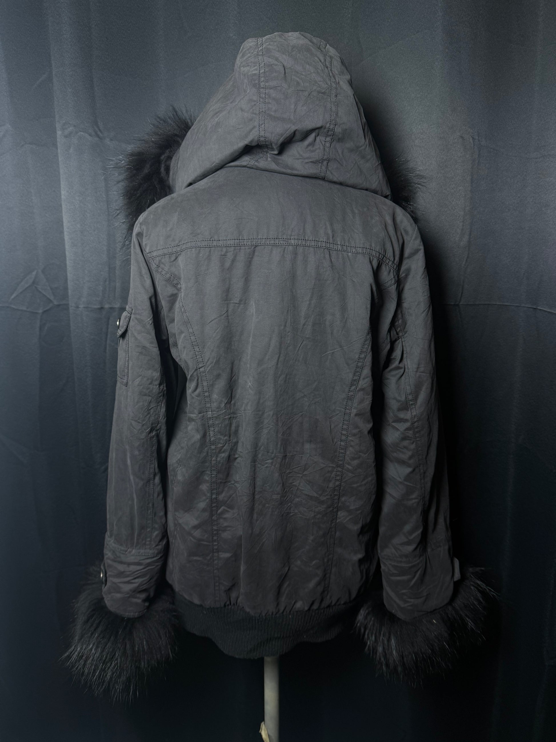 ༒Black Fur Hoodie༒