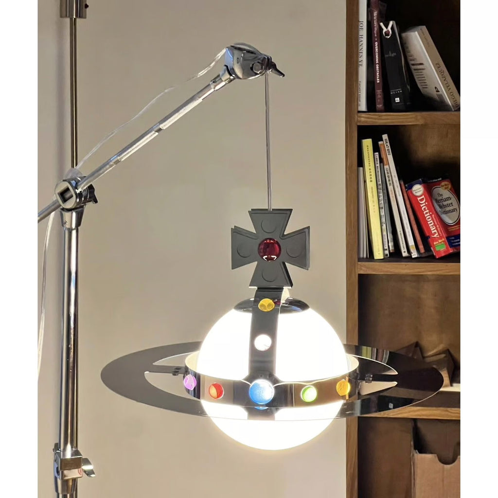 Planet Pendant Light – Stainless Steel & Glass Designer Hanging Lamp
