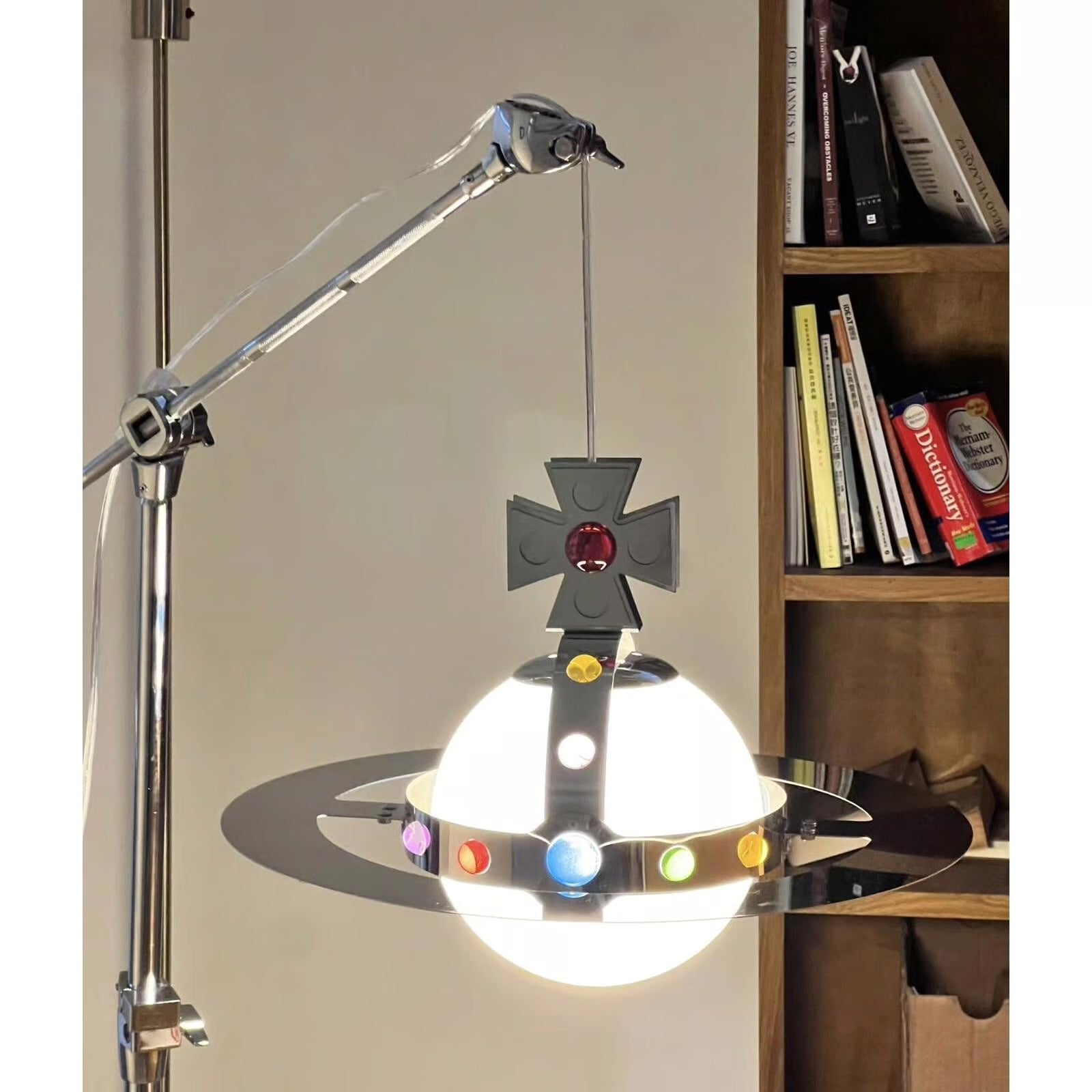 Planet Pendant Light – Stainless Steel & Glass Designer Hanging Lamp