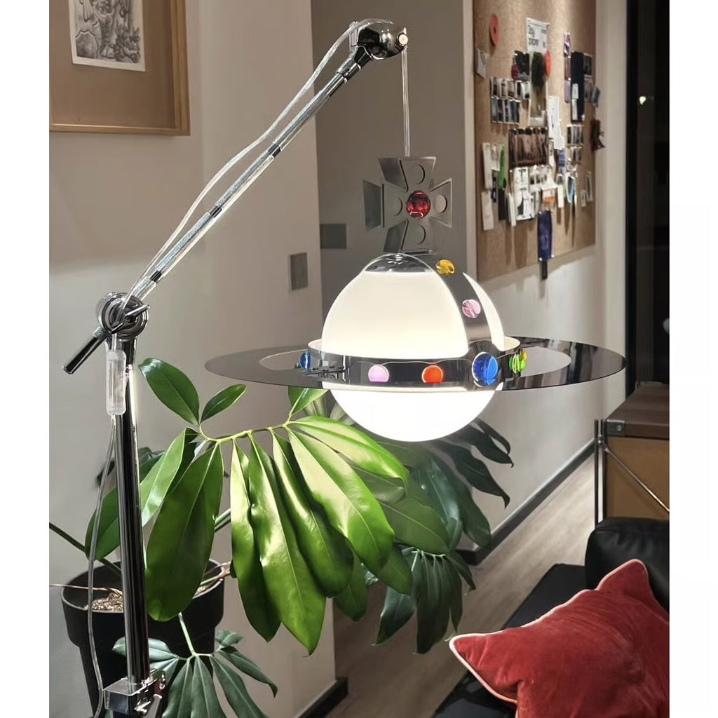 Planet Pendant Light – Stainless Steel & Glass Designer Hanging Lamp