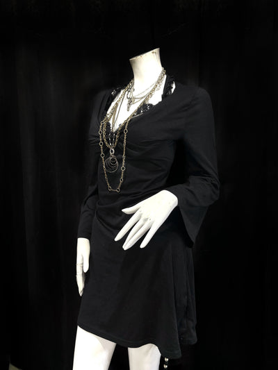 BLACK SIMPLE DRESS ༒