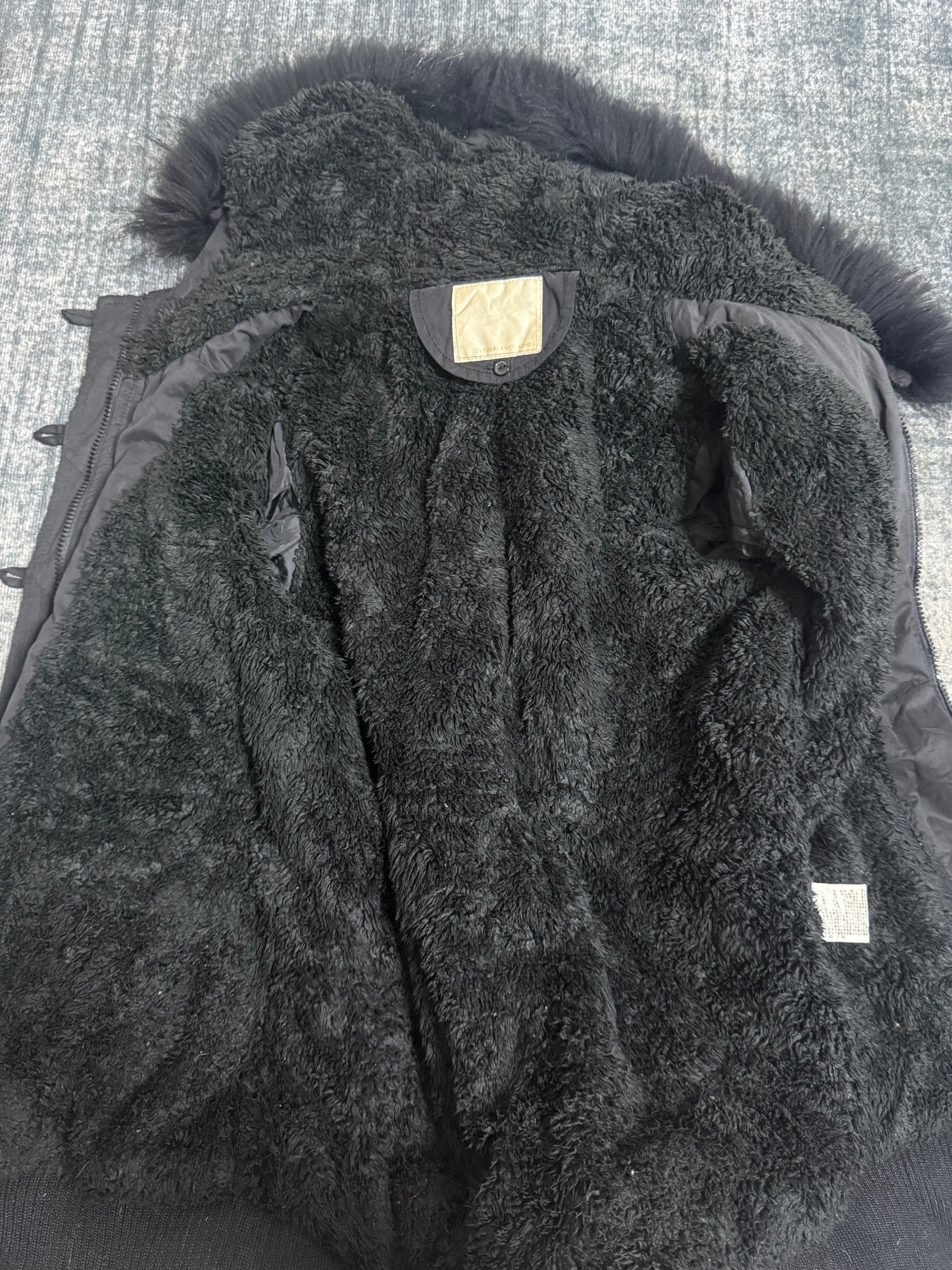 ༒Black Fur Hoodie༒