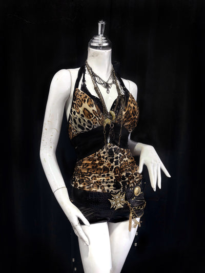 ༒SEXZ LEOPARD MINI DRESS