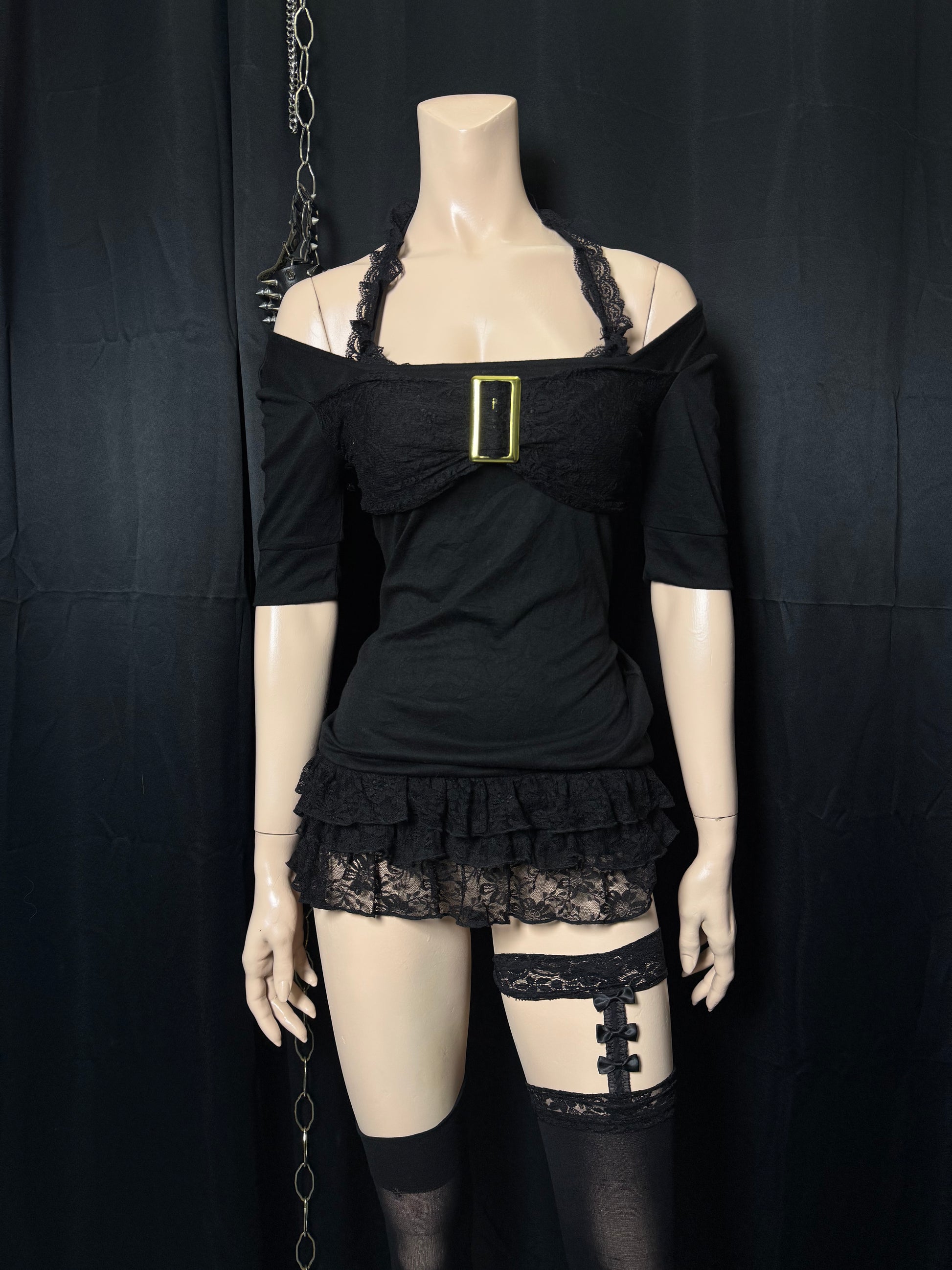 ༒Skinny-Lip mini dress༒