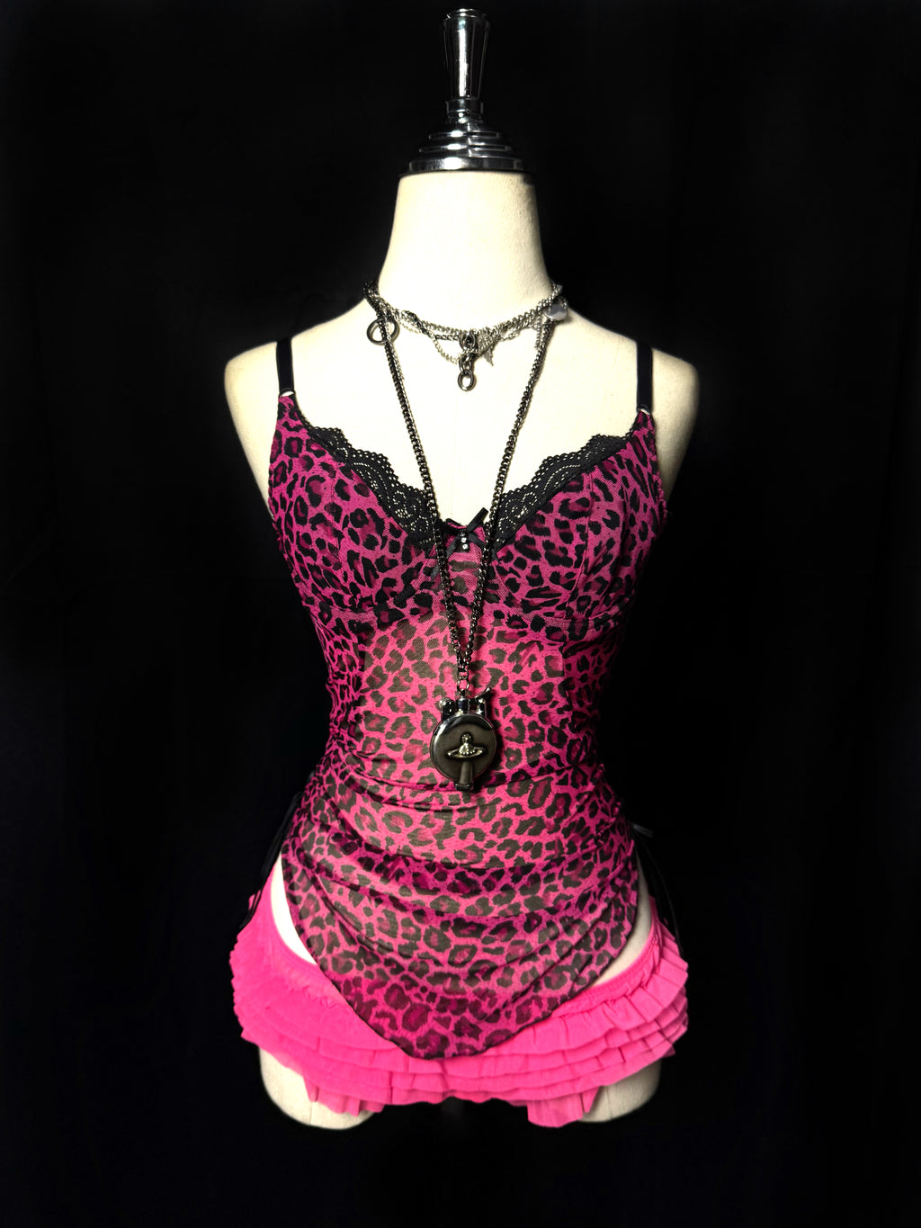 ༒Pink Leopard Tank Top ༒