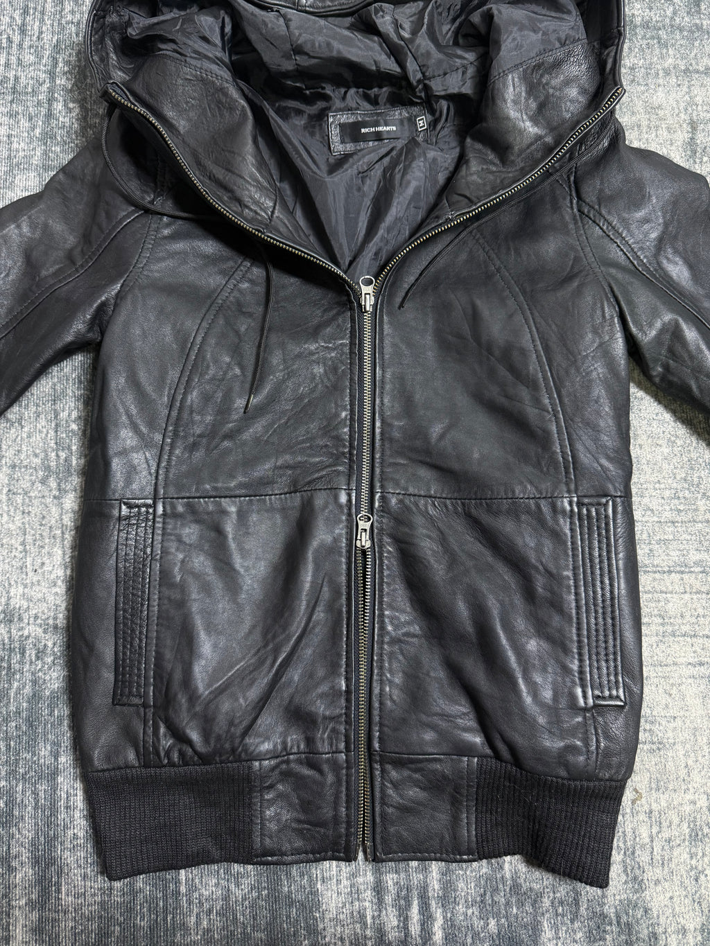 B2V-RICH HESRTS LEATHER JACKET ༒