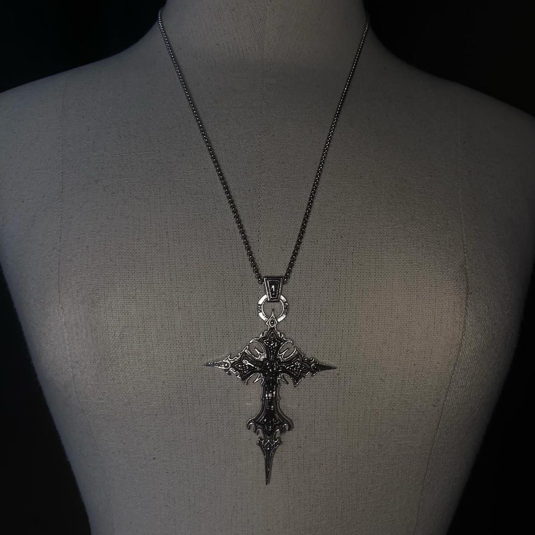 'Die Last' Metal Cross Pendant