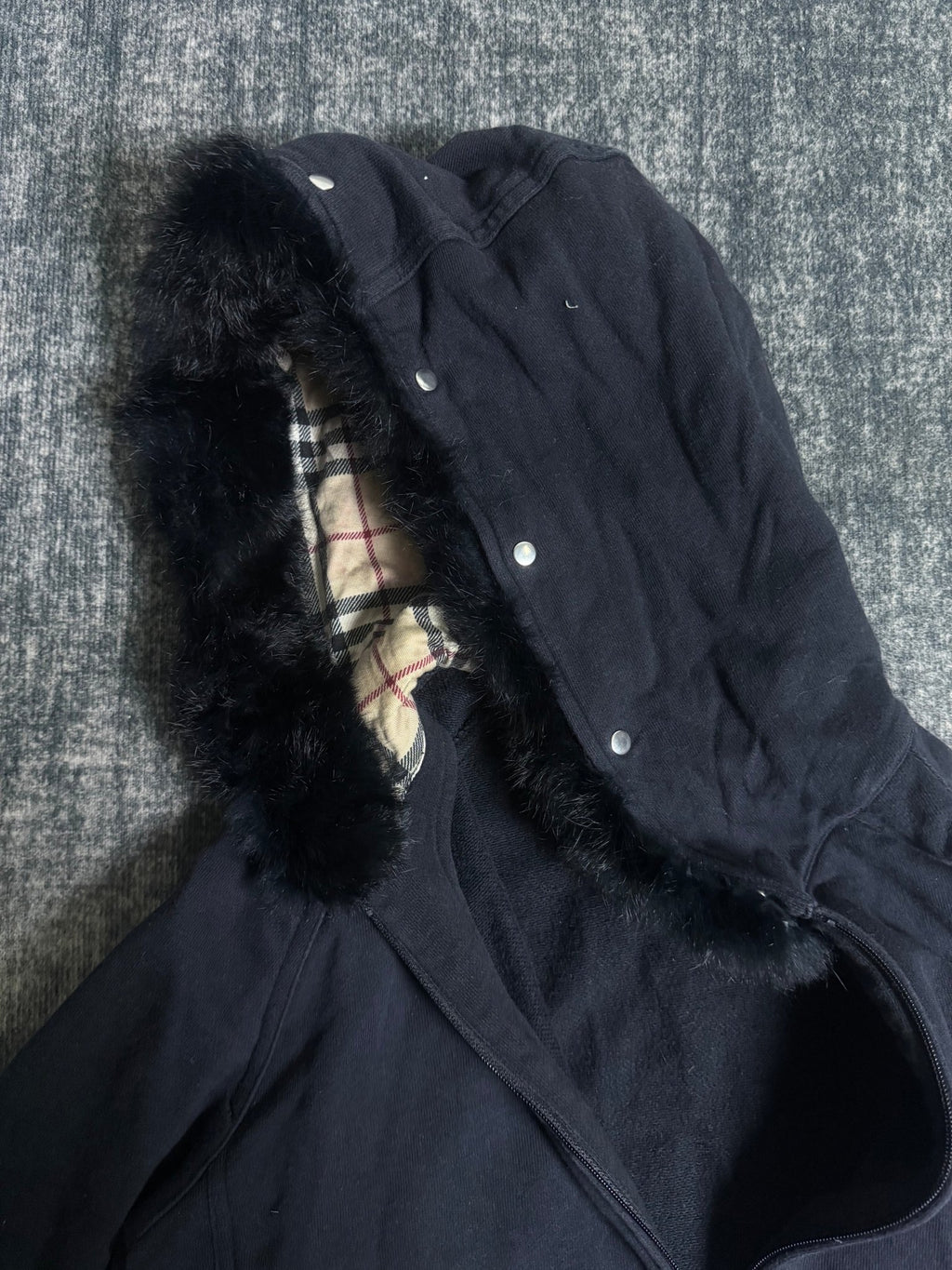 B2V - BERBERS HOODIE W FUR༒ vintage streetwear thrift y2k clothing by B2V_BAD2WEAR