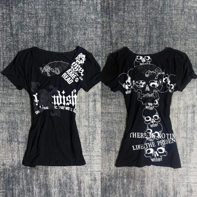 B2V-BLACK SKULL PUNK T ༒