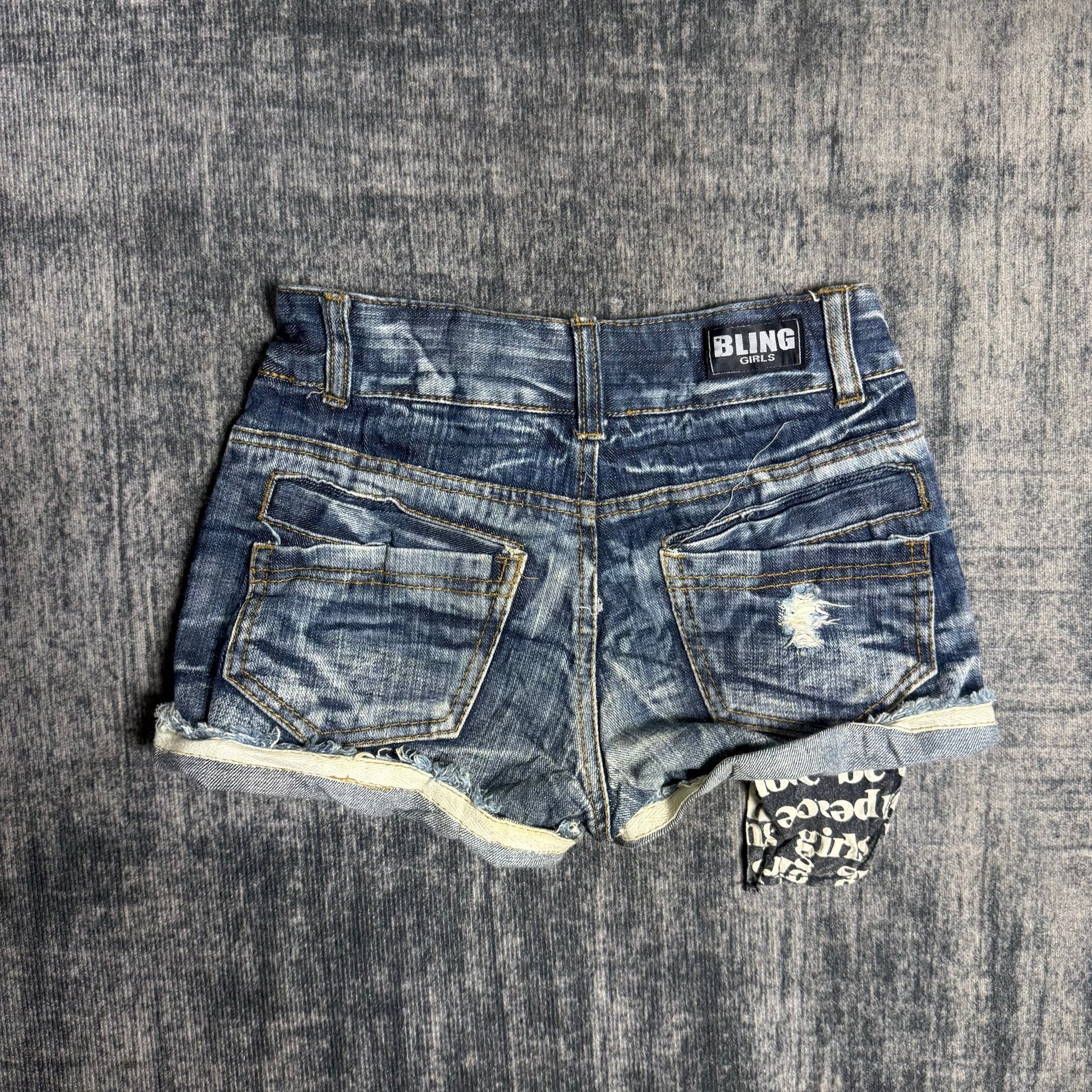 B2V - BLINGSHORT༒SS12 vintage streetwear thrift y2k clothing by B2V_BAD2WEAR