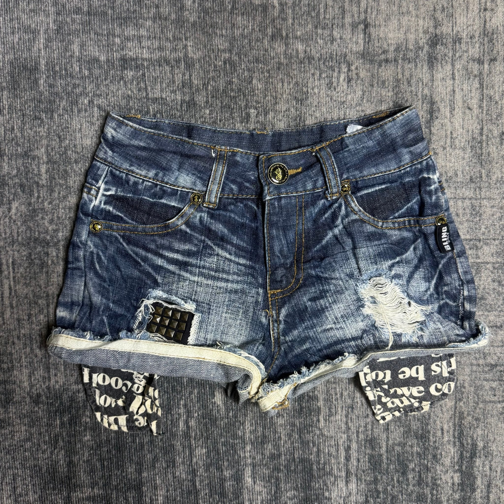 B2V - BLINGSHORT༒SS12 vintage streetwear thrift y2k clothing by B2V_BAD2WEAR