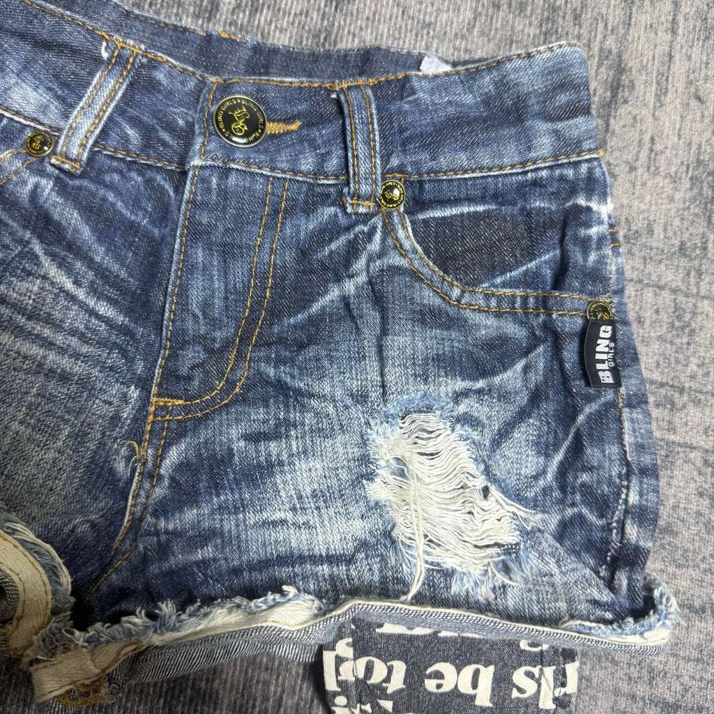 B2V - BLINGSHORT༒SS12 vintage streetwear thrift y2k clothing by B2V_BAD2WEAR